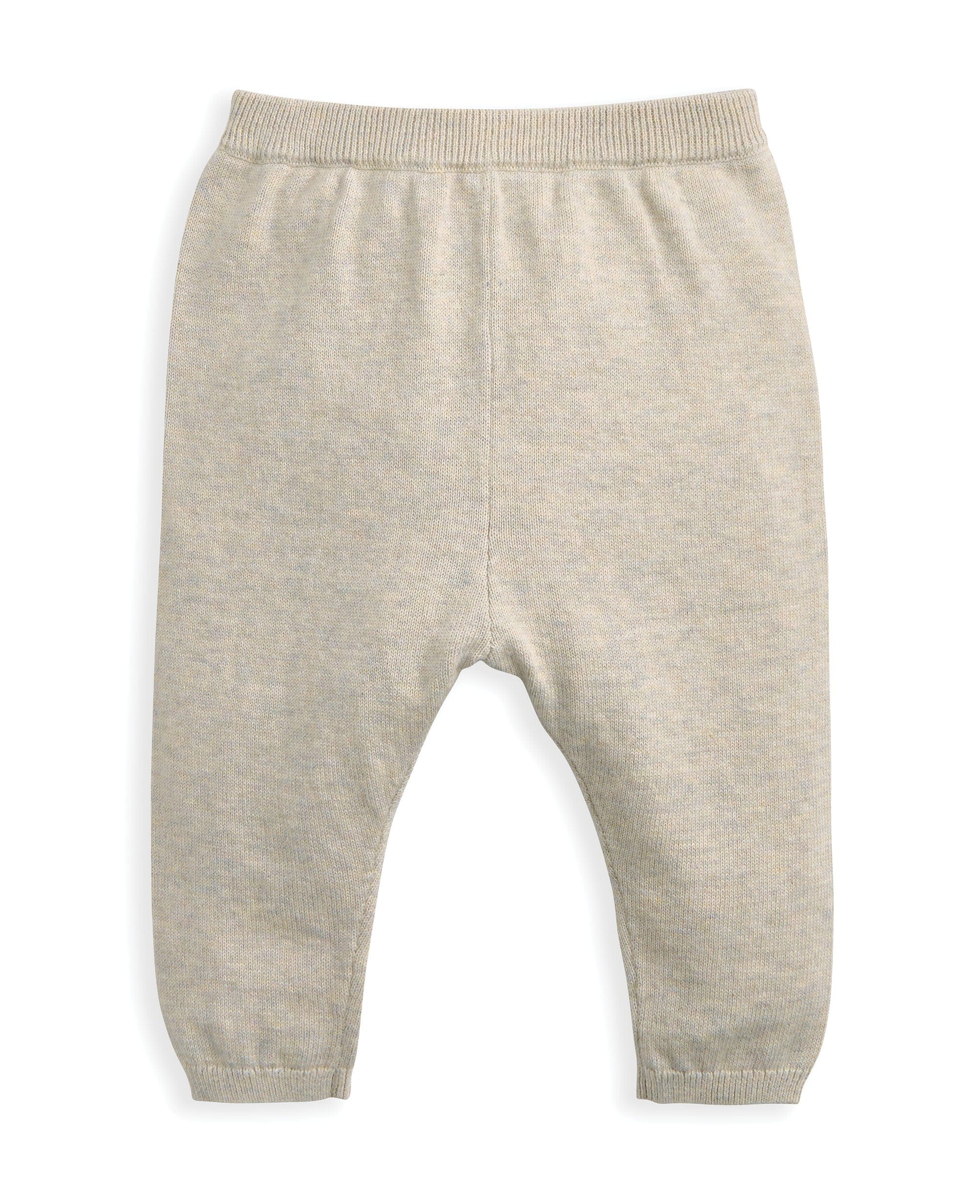 Oatmeal Knit Polo Bodysuit & Bottoms Set (2 Pieces) - Image 3