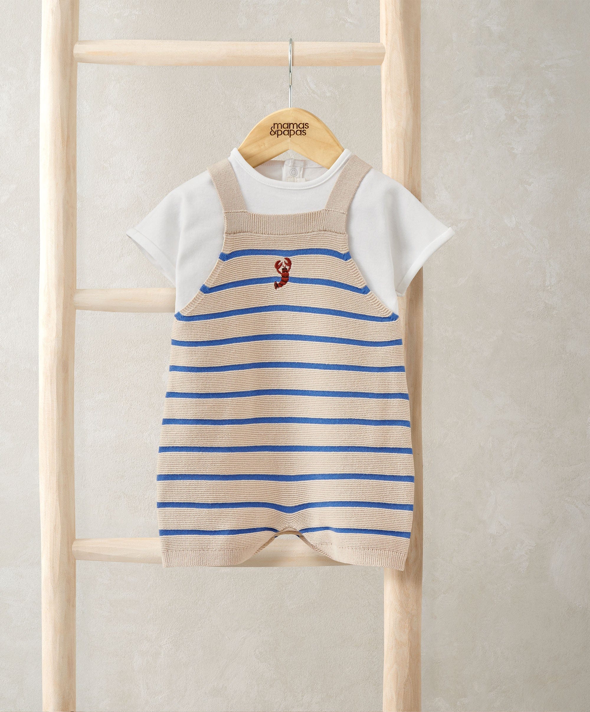 Knitted Dungarees & T-Shirt Set