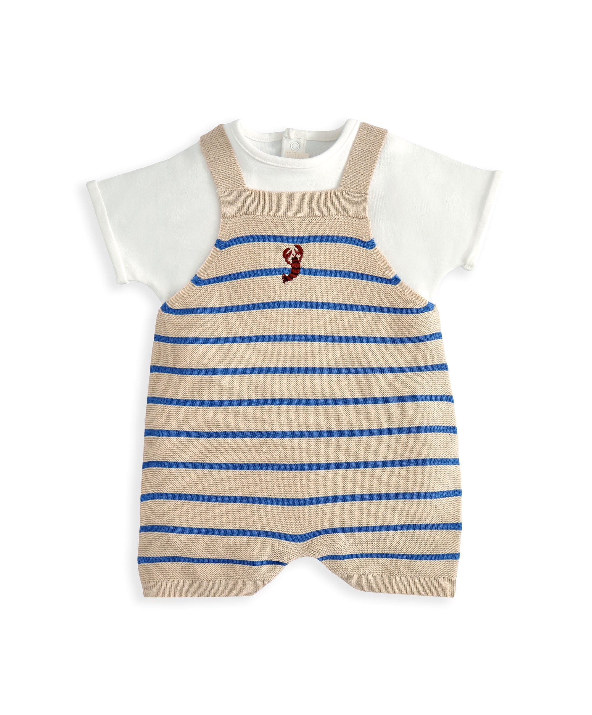 Knitted Dungarees & T-Shirt Set - Image 2