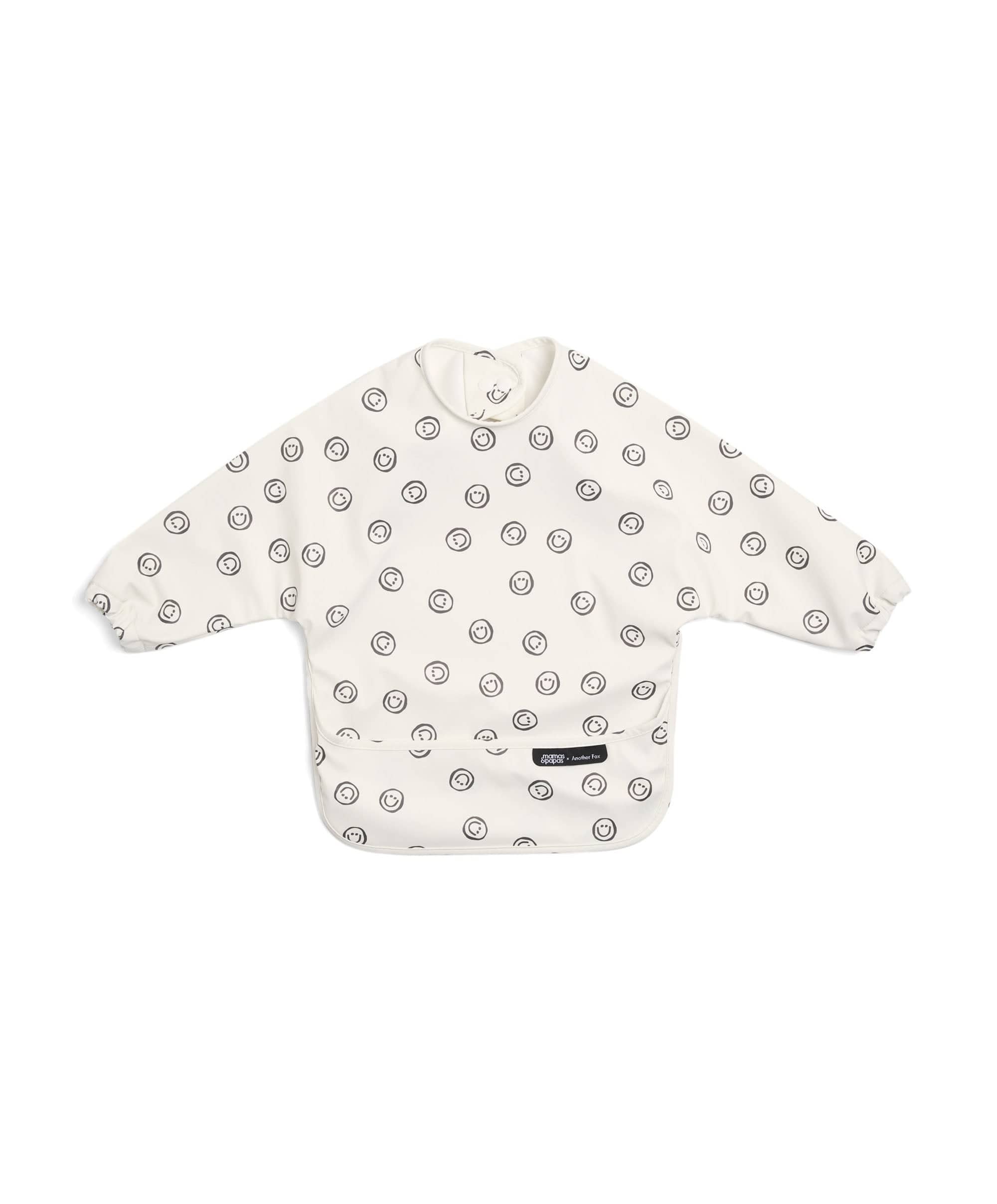 Mamas & Papas x Another Fox Long Sleeved Bibs (2 Pack) - Faces/Cheetah Spot - Image 3