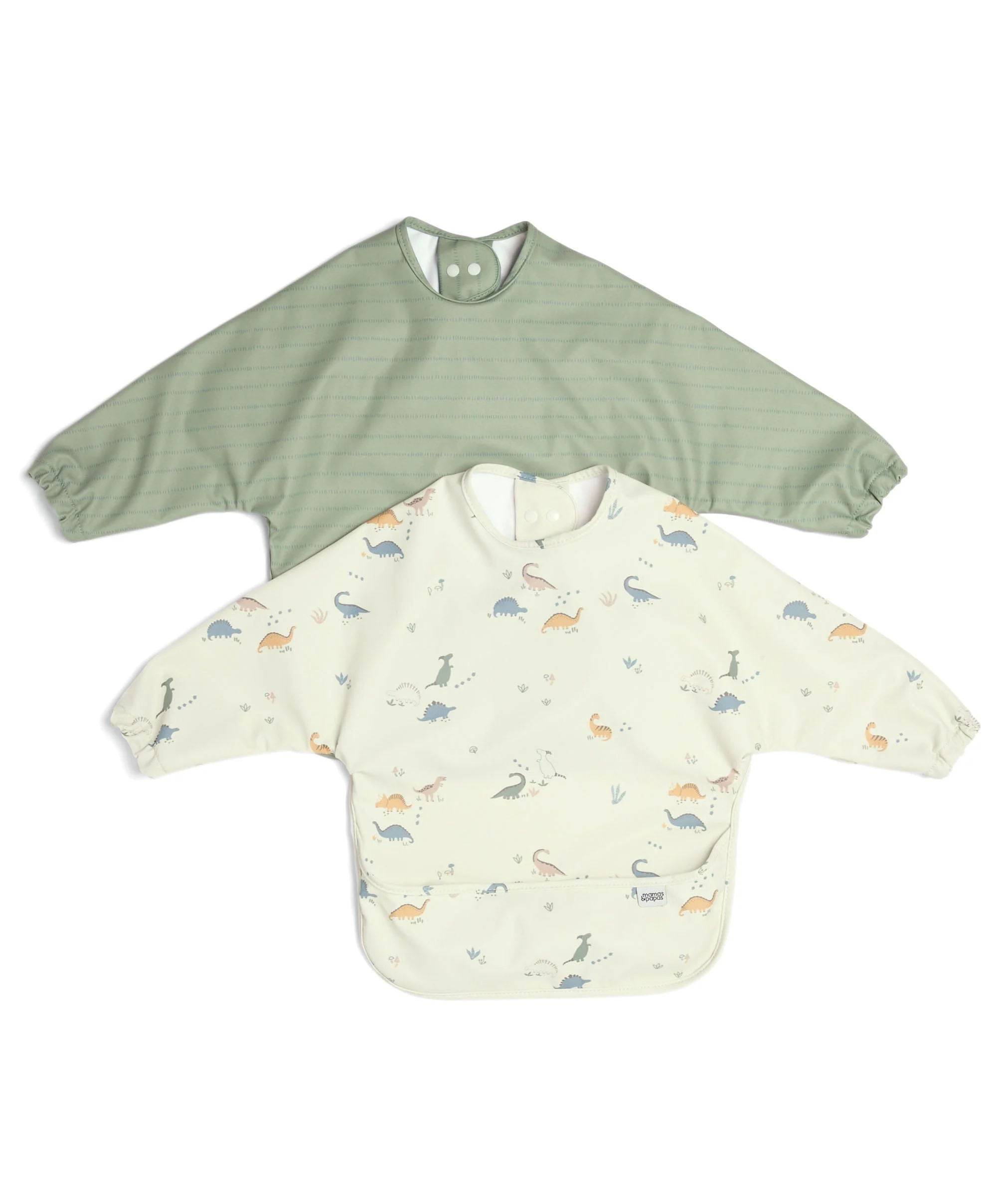 Long-sleeved Bibs (2 Pack) - Dino Stripe - Image 3