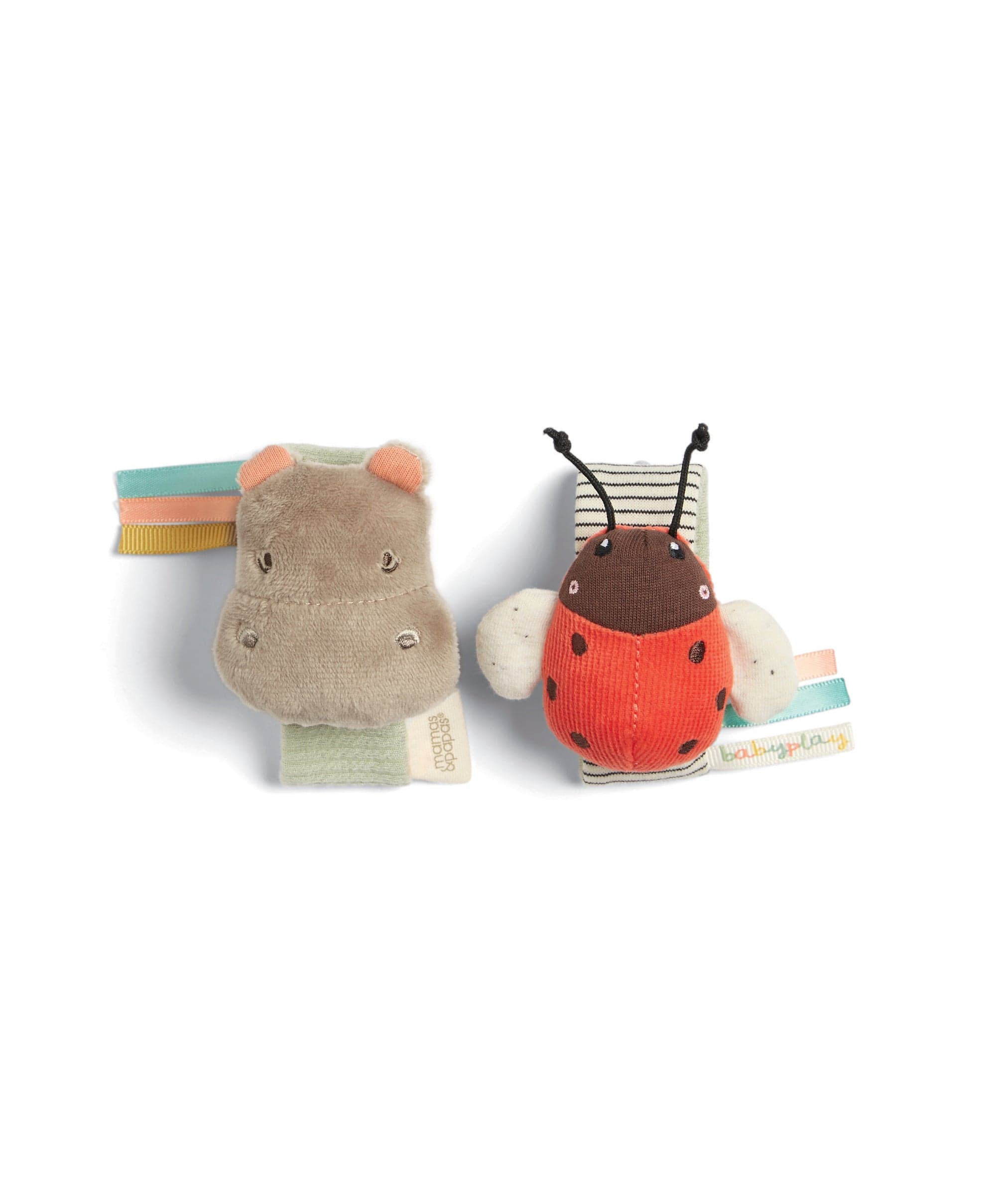 Wrist Rattles - Hippo/Ladybird  (2 Pack) - Image 2