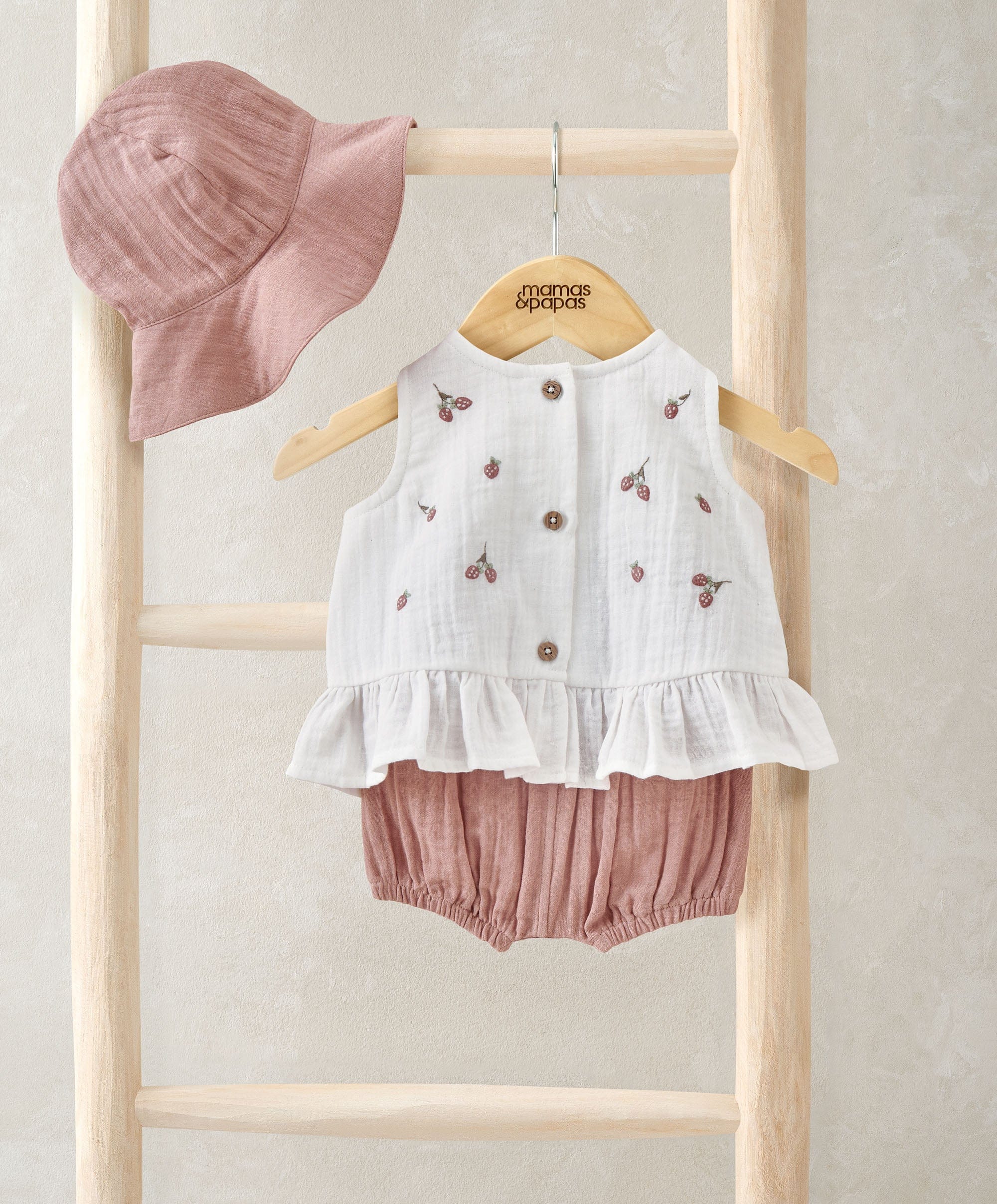 Peony Bloomers, Swing Top & Hat Outfit Set