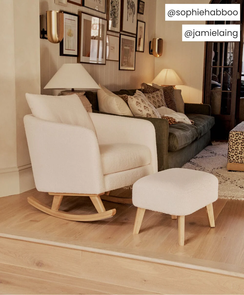 Alma Nursing Chair - Off White Boucle - Image 3