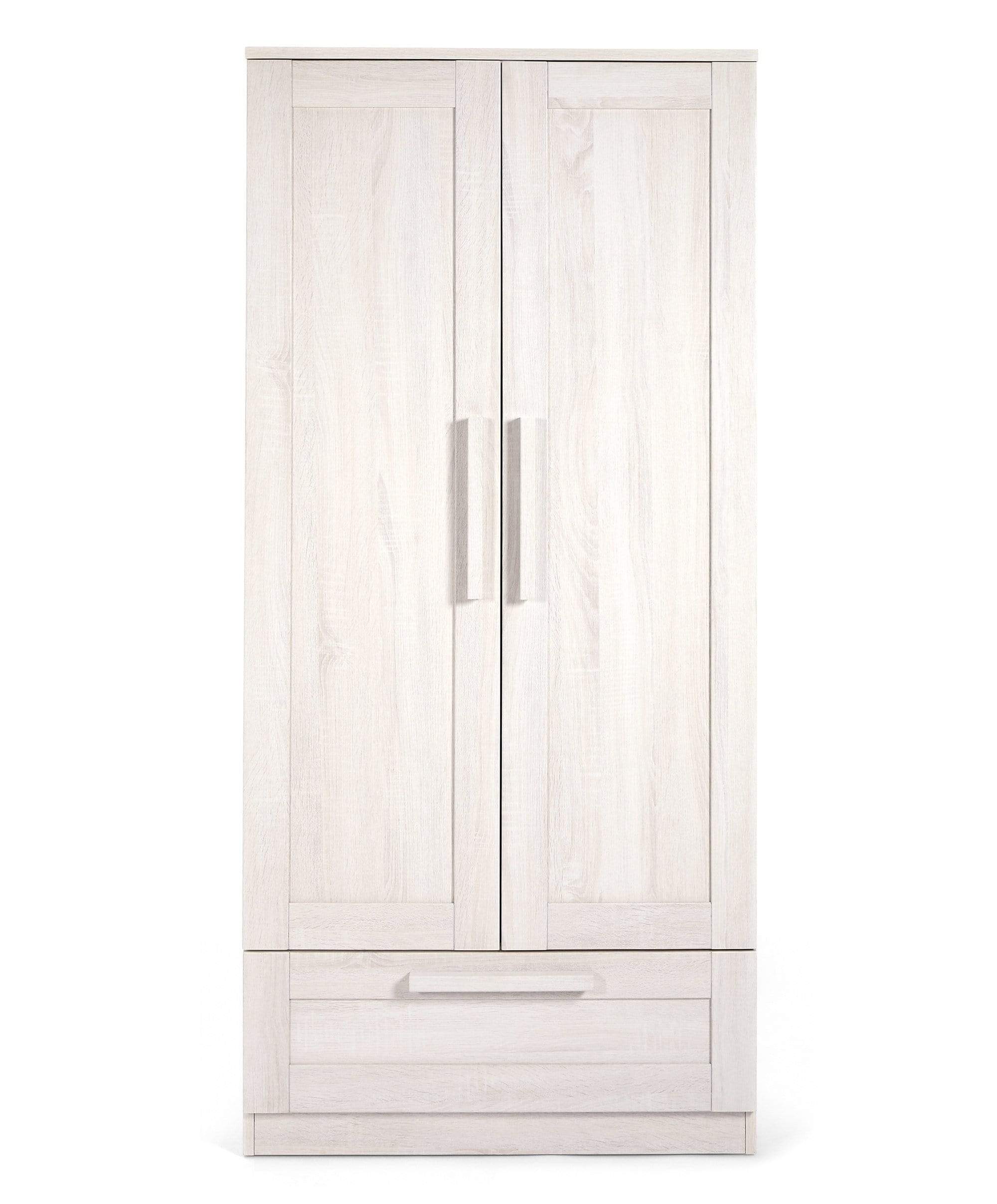 Atlas 2 Door Nursery Wardrobe with Storage Drawer - Nimbus White - Image 4