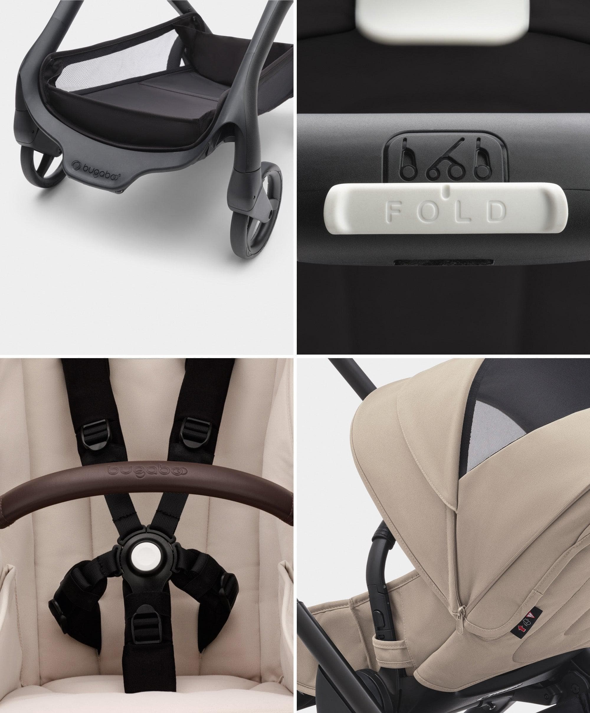 Bugaboo Dragonfly Pushchair Bundle with Cloud T Car Seat & Base - Taupe - Image 4