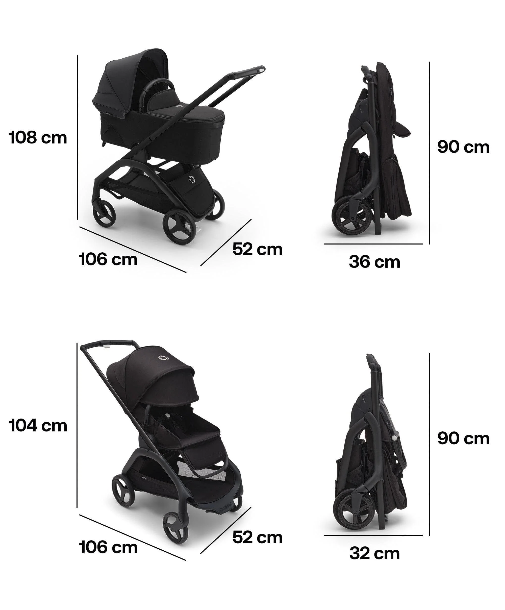 Bugaboo Dragonfly Complete Stroller Bundle With Maxi-Cosi Pebble 360 Pro² Car Seat & Base (8 Pieces) - Forest Green - Image 6