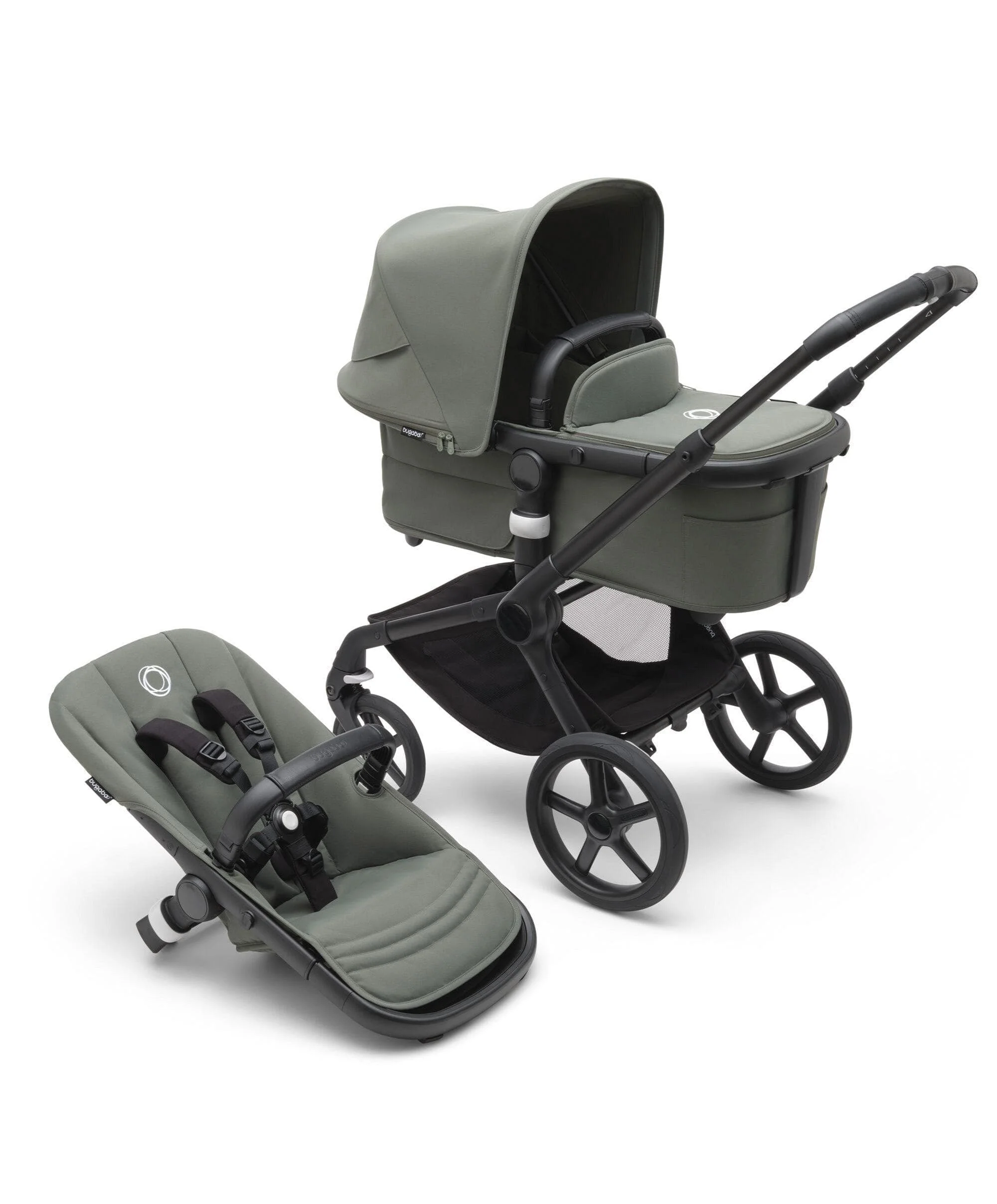 Bugaboo Fox5 Ultimate Bundle with Cybex Cloud T Car Seat and Base in Forest Green - Image 3