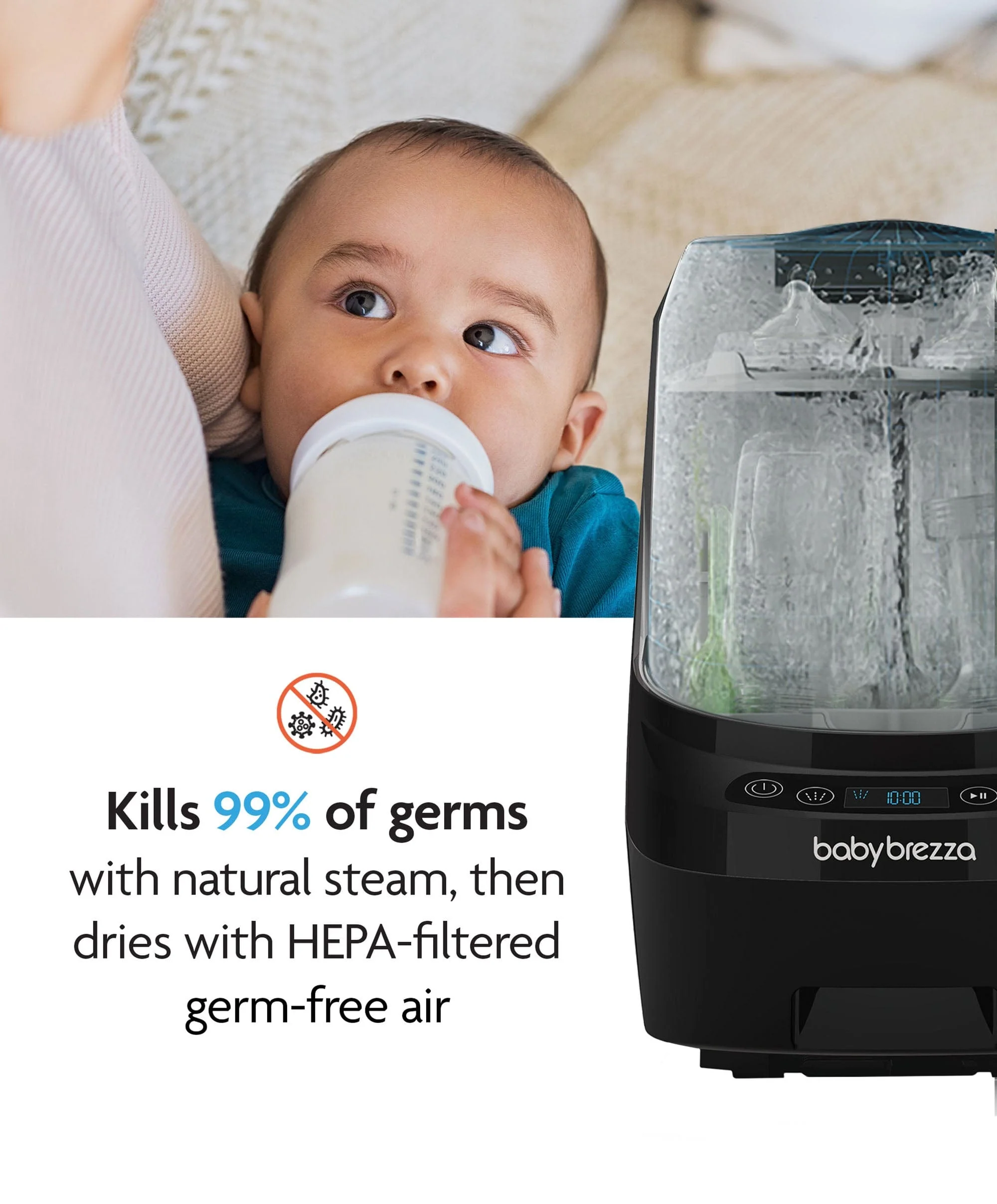 Babybrezza Bottle Washer Pro - Black - Image 4