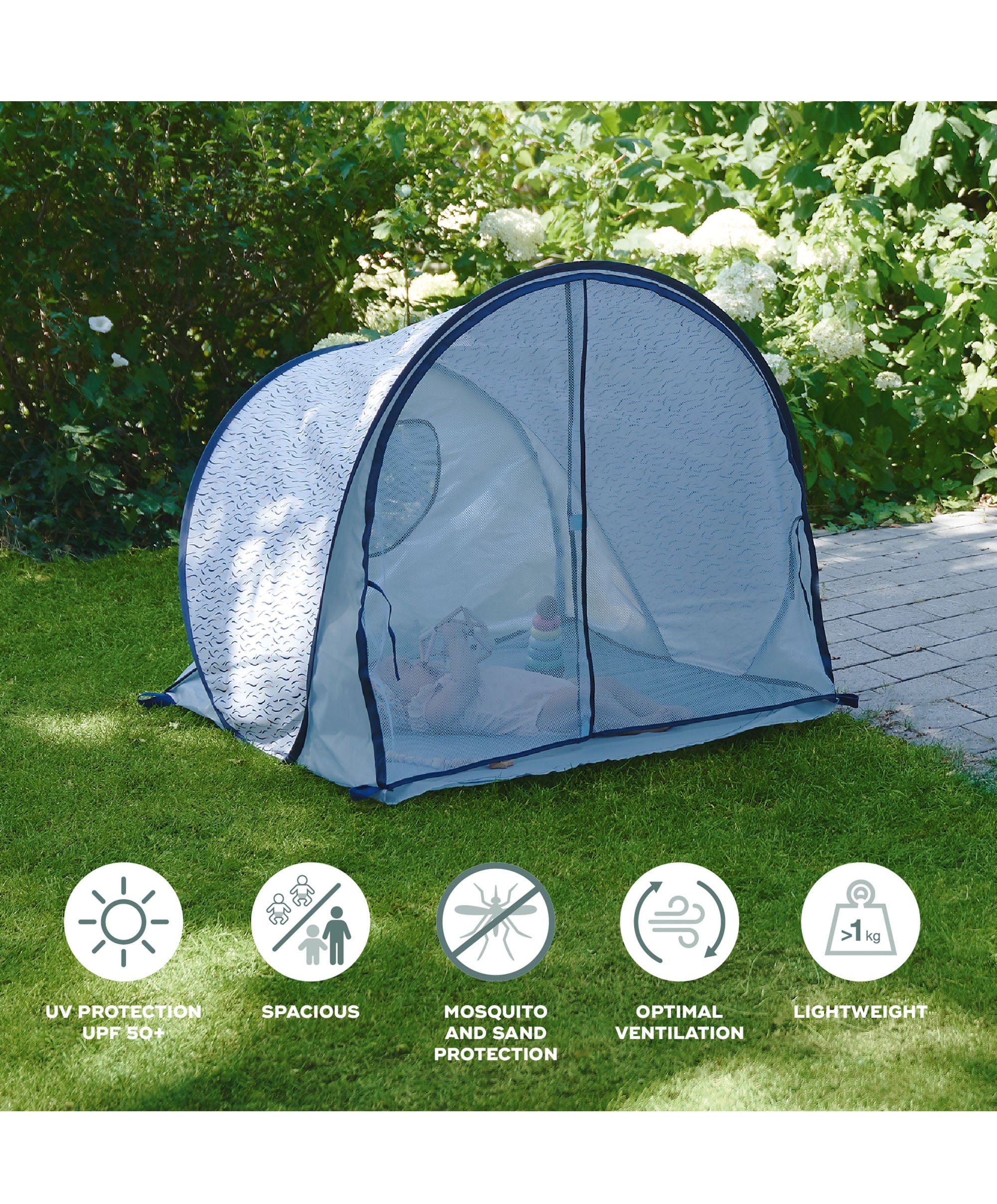Babymoov Anti UV Summer Tent UPF 50+ Protection - Waves - Image 4