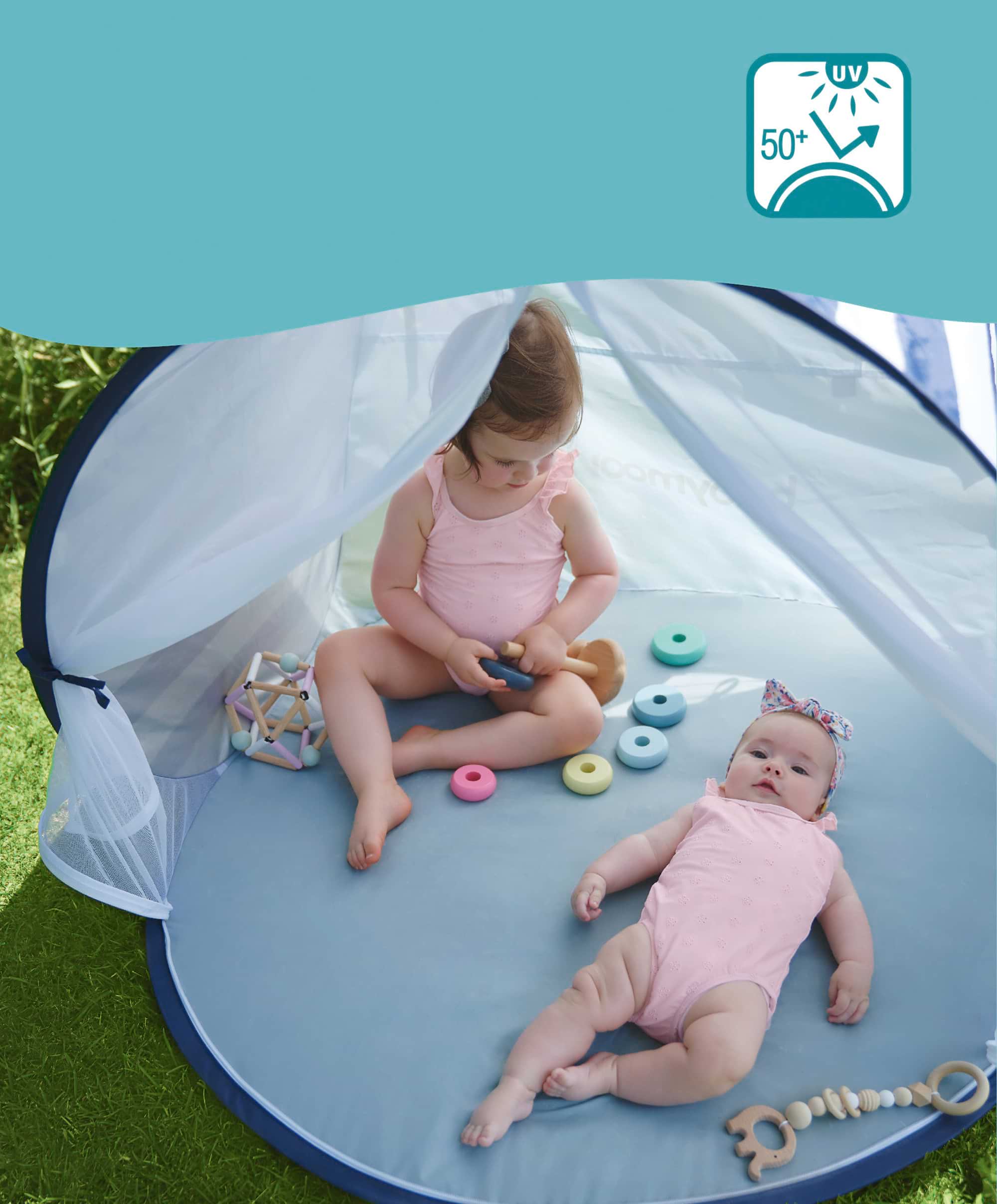Babymoov Anti-UV Tent 50+ UPF Protection - Mariniere - Image 12