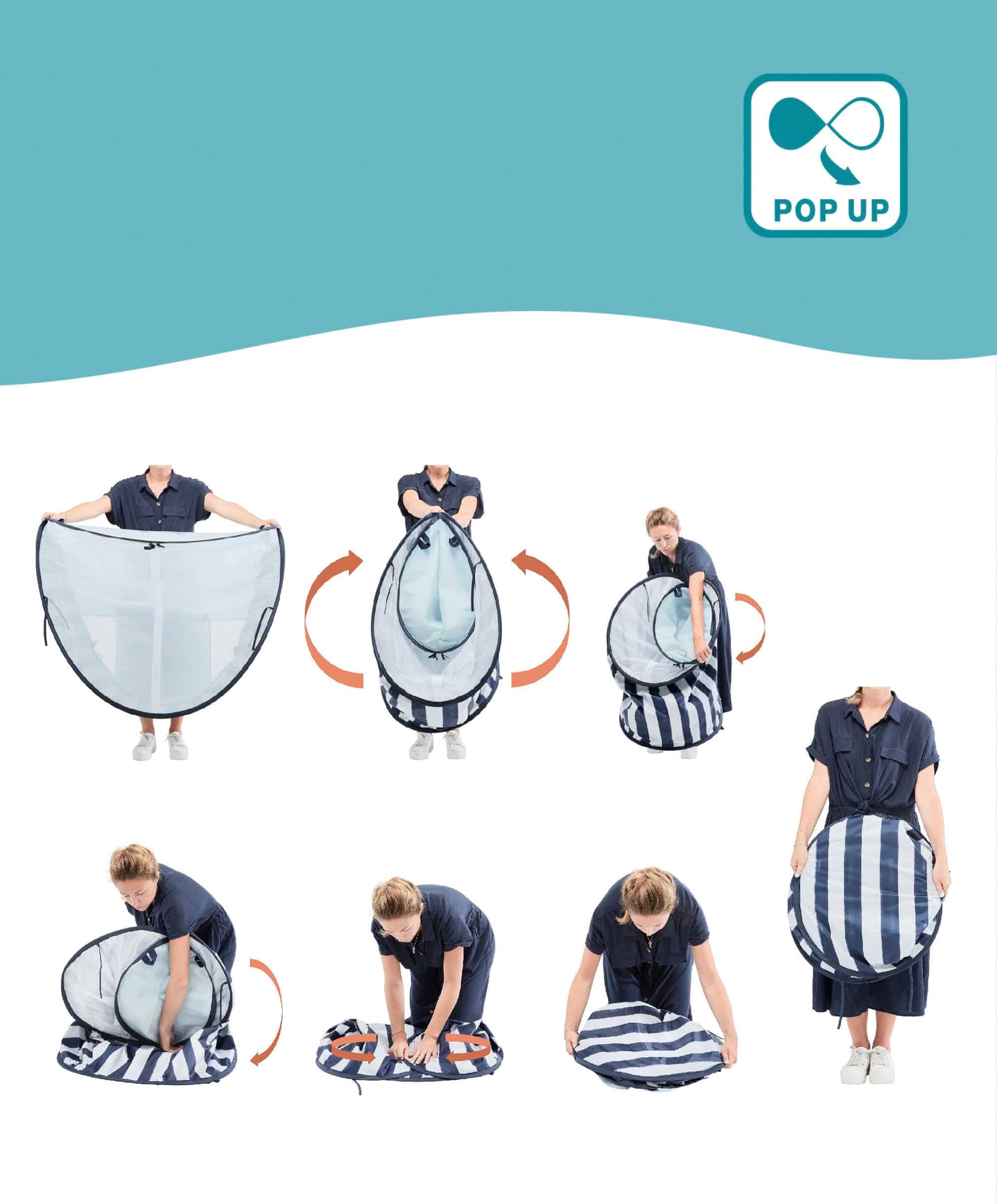 Babymoov Anti-UV Tent 50+ UPF Protection - Mariniere - Image 15