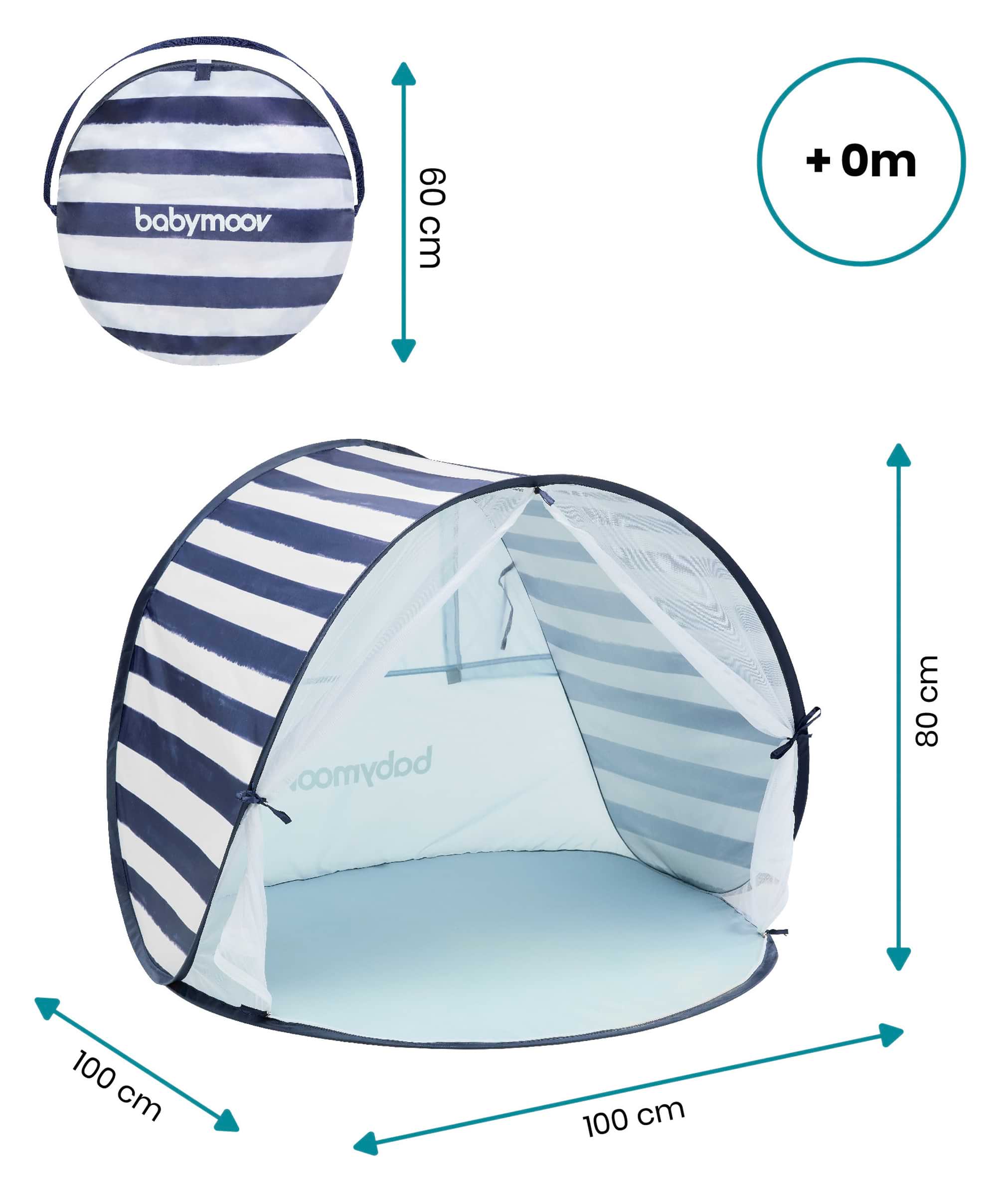 Babymoov Anti-UV Tent 50+ UPF Protection - Mariniere - Image 16