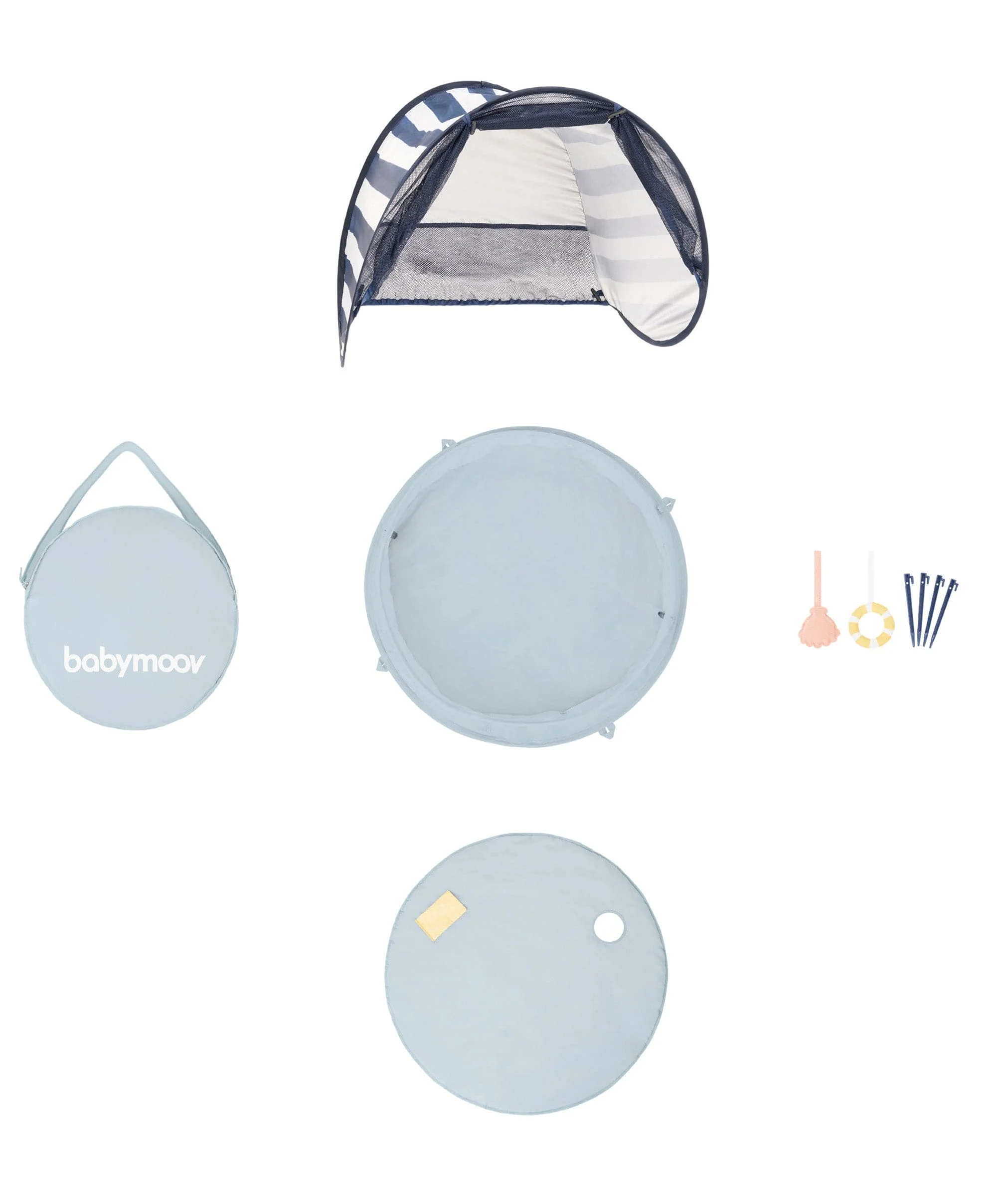 Babymoov Aquani Anti-UV Tent, Paddling Pool & Playpen UPF 50+ - Mariniere - Image 14
