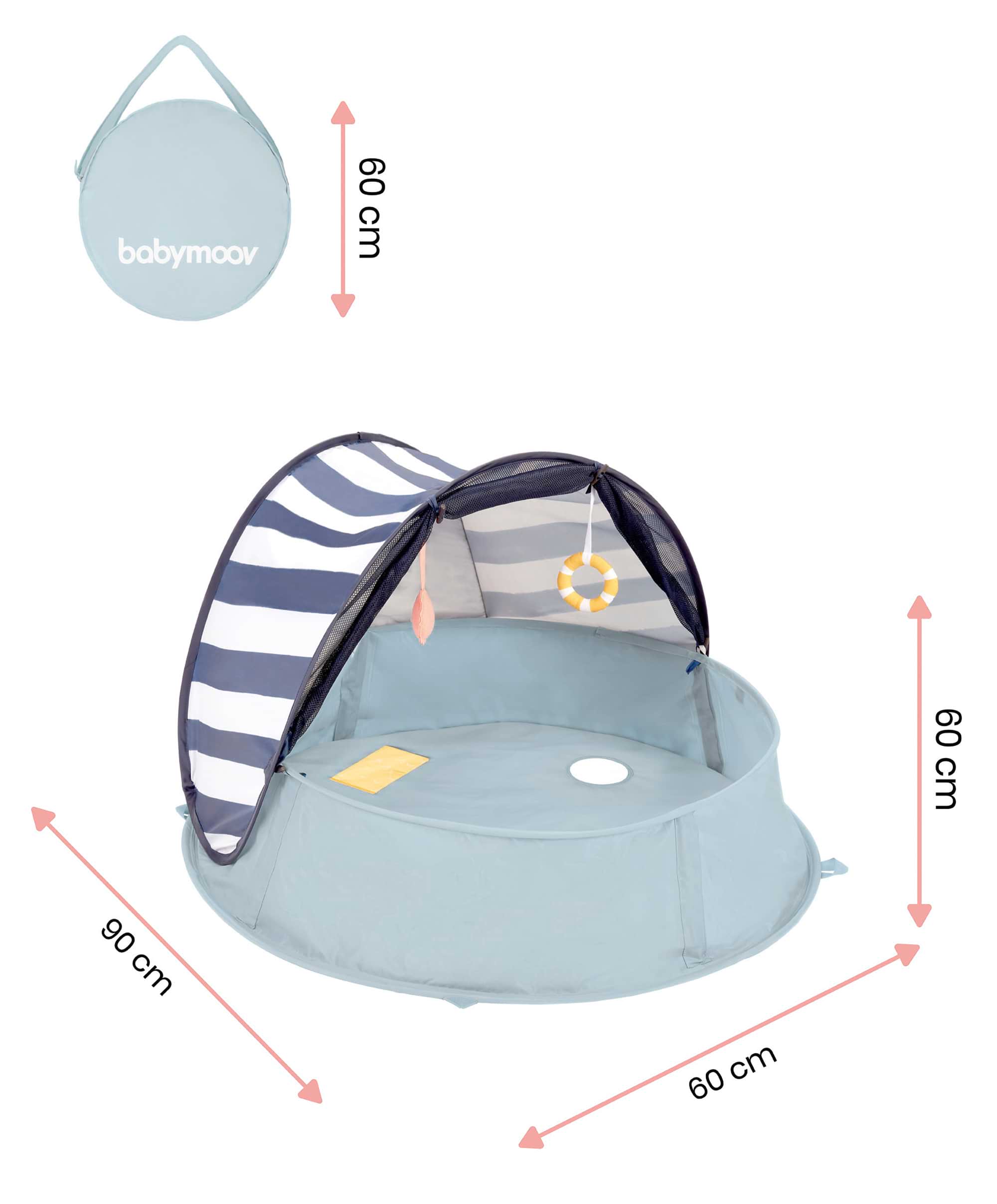 Babymoov Aquani Anti-UV Tent, Paddling Pool & Playpen UPF 50+ - Mariniere - Image 7