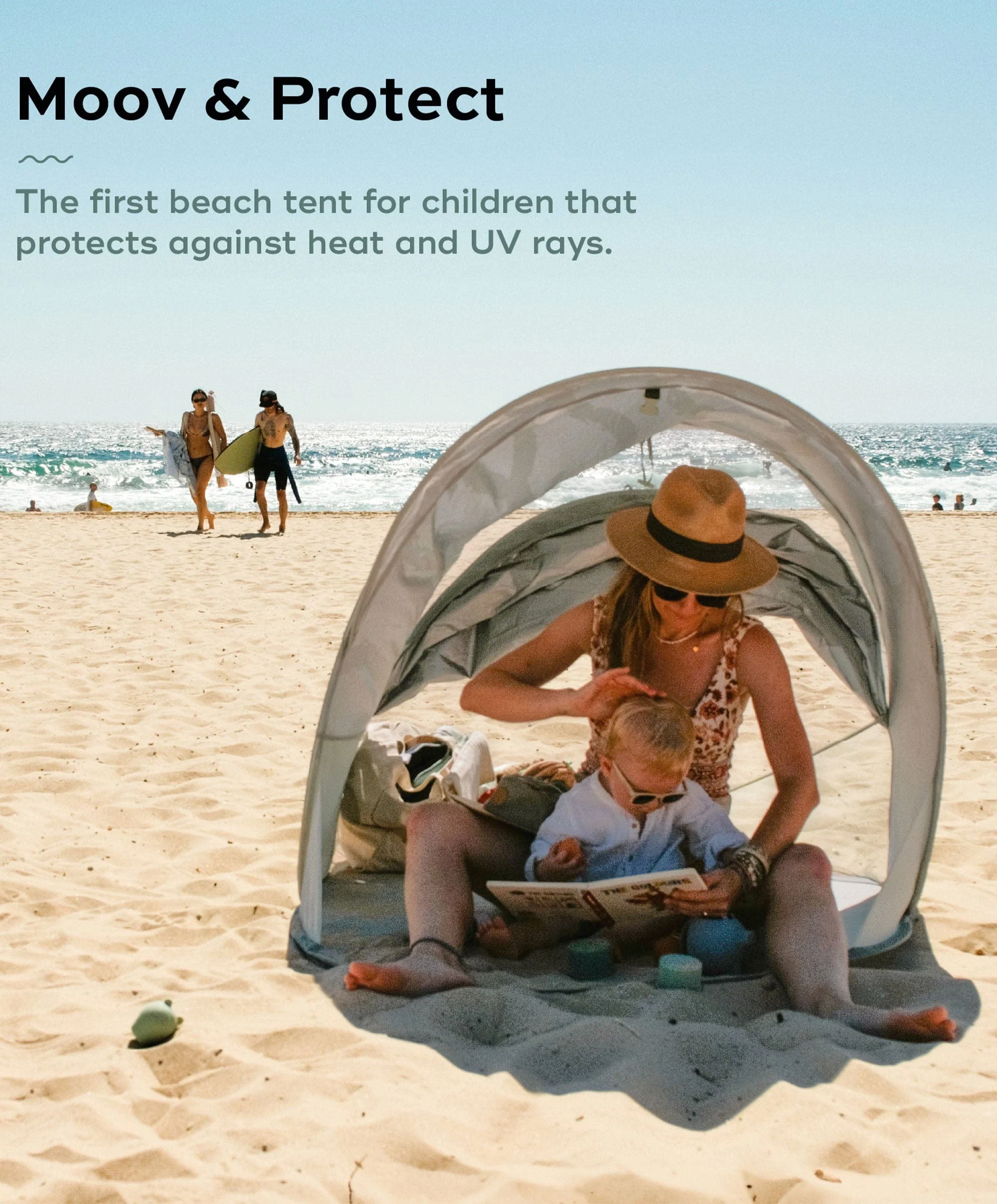 Babymoov Moov & Protect XL Anti UV Refreshing Tent - Green Lagoon - Image 2