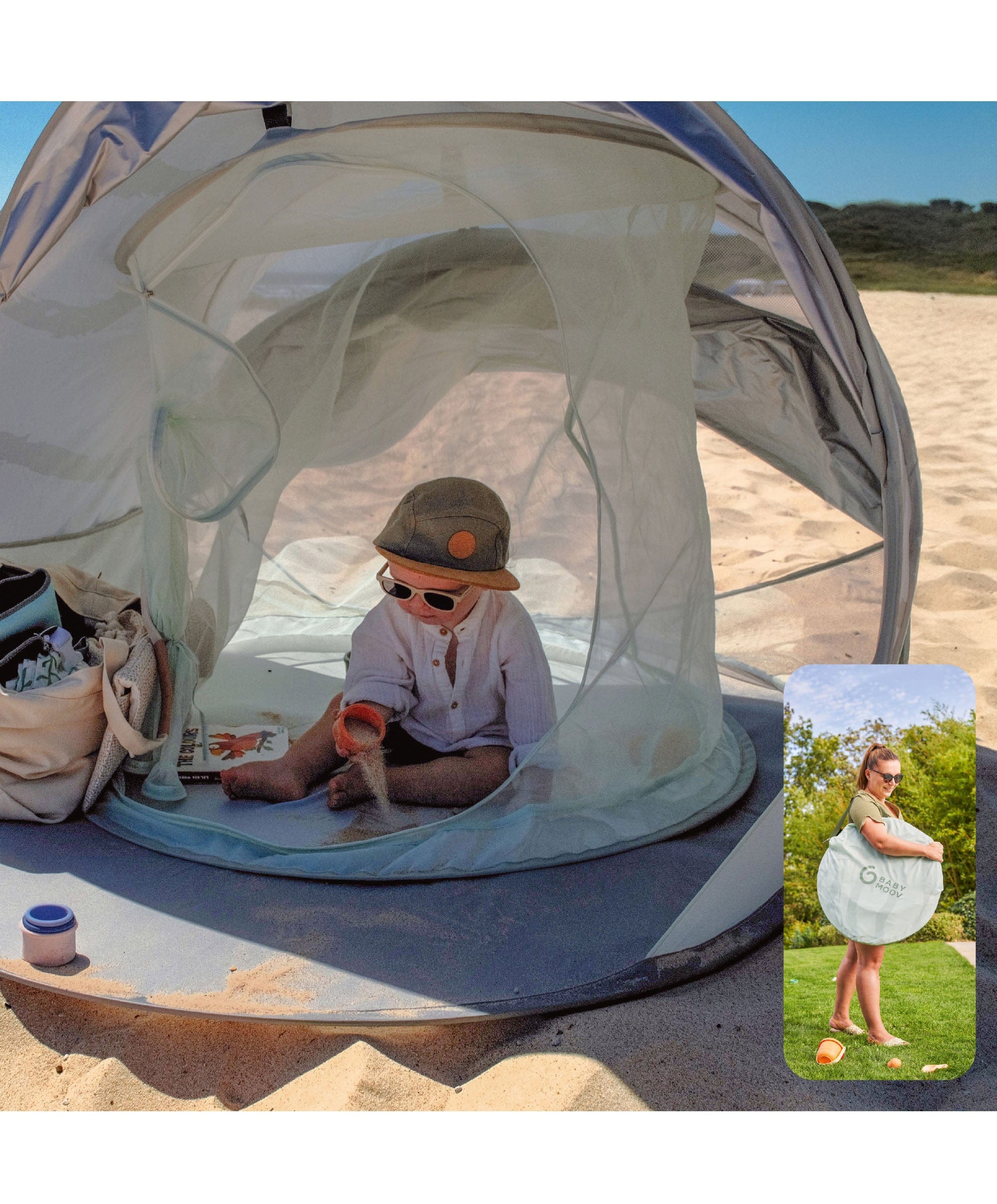 Babymoov Moov & Protect XL Anti UV Refreshing Tent - Green Lagoon - Image 7