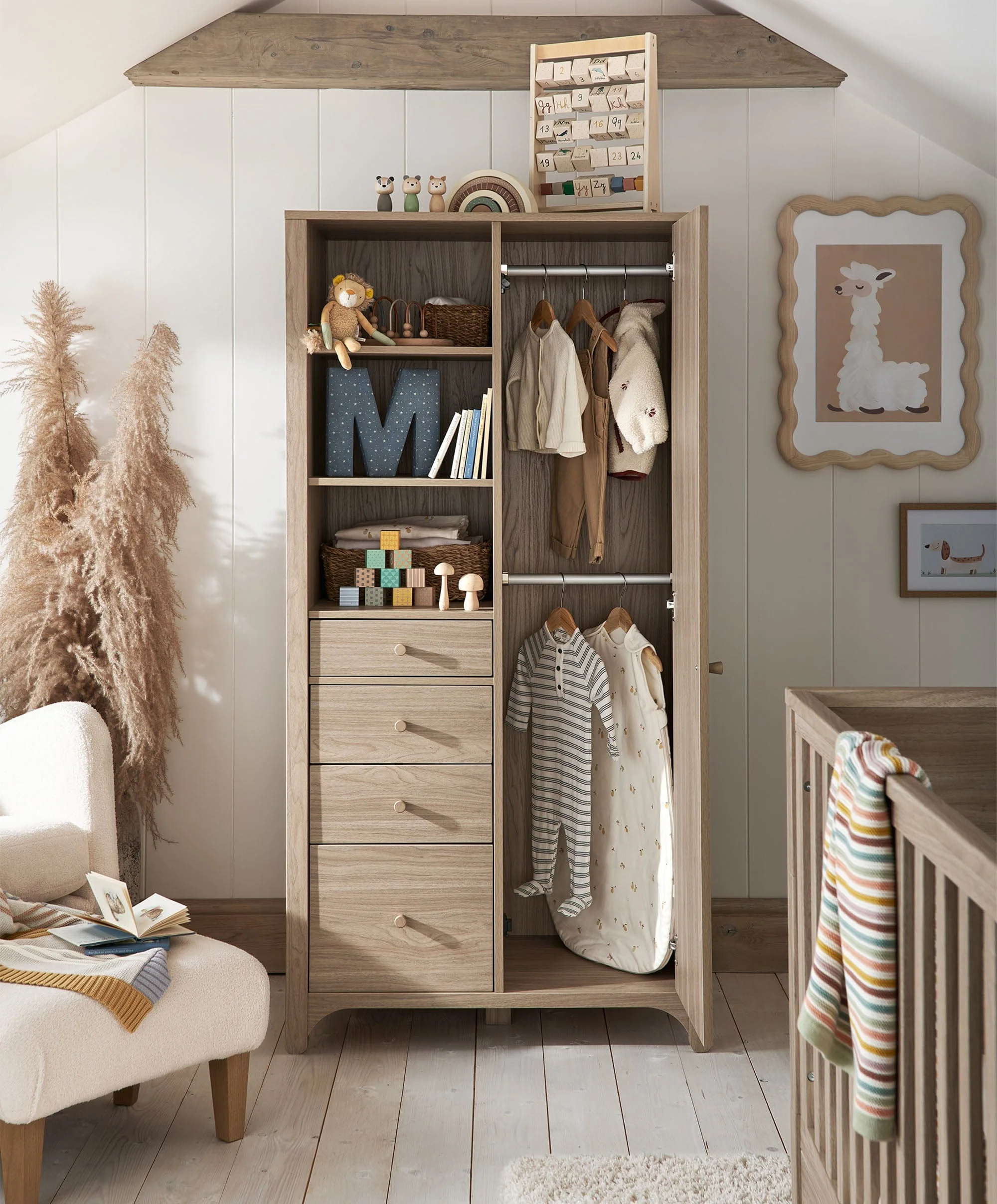 Barton Wardrobe - Oak - Image 2