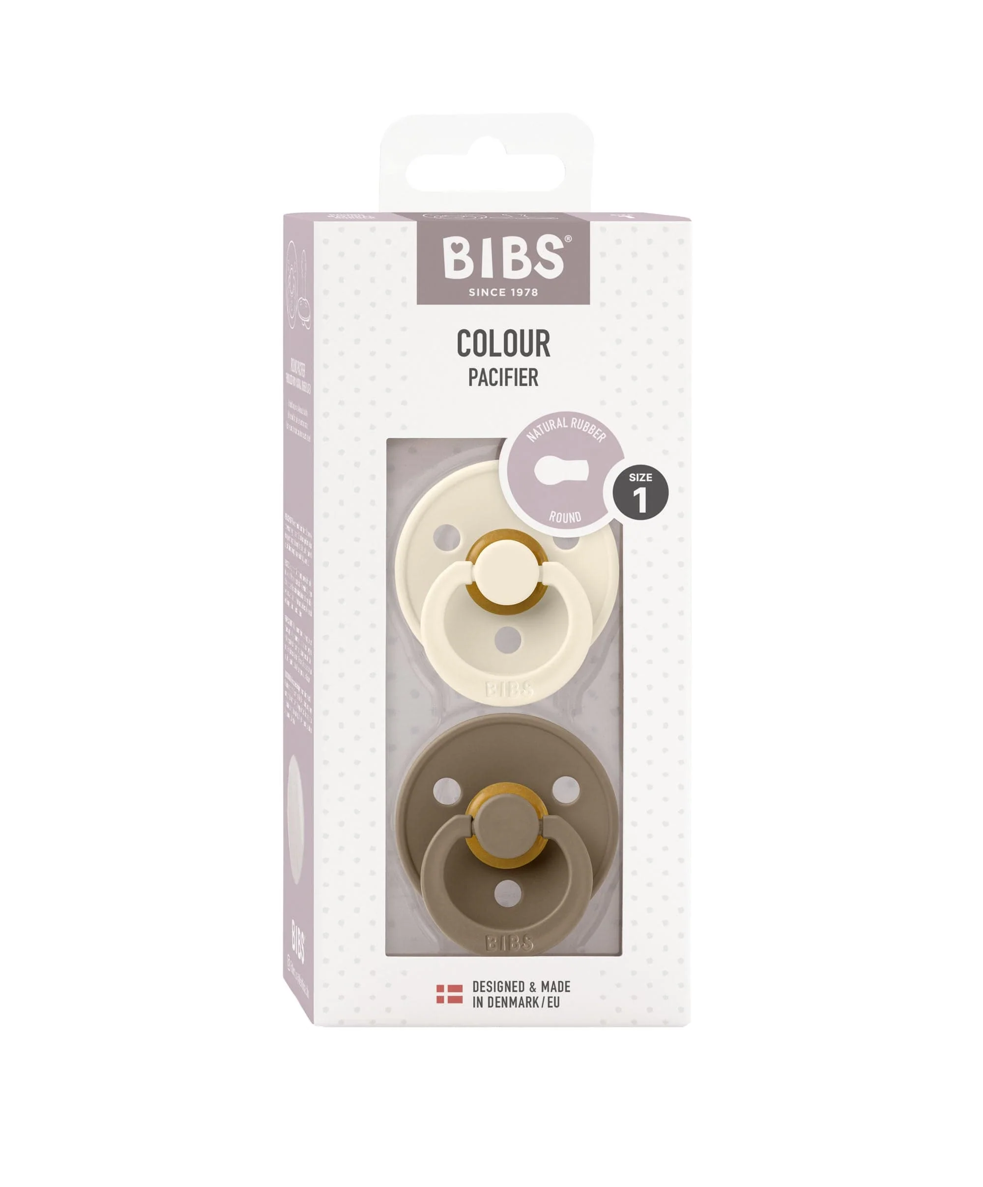 BIBS Dummies Bundle Size 1 (3 Pieces) – Dark Oak/Ivory - Image 3