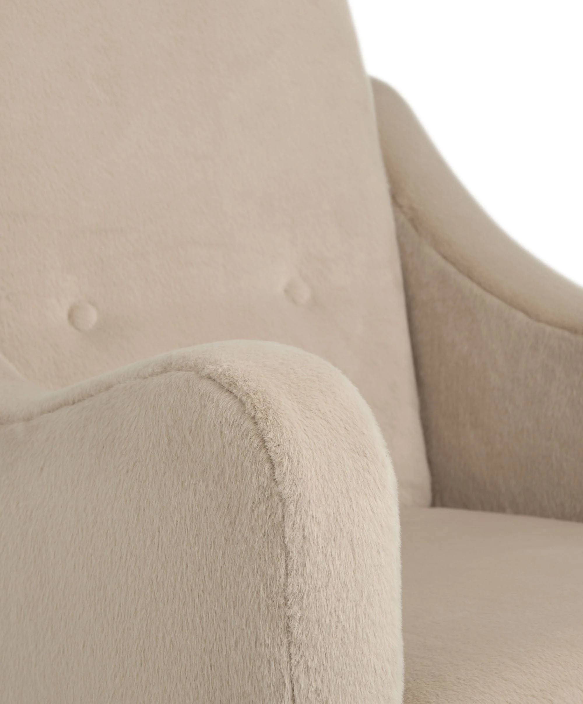 Bowdon Nursing Chair & Footstool Set - Almond Sherpa - Image 4