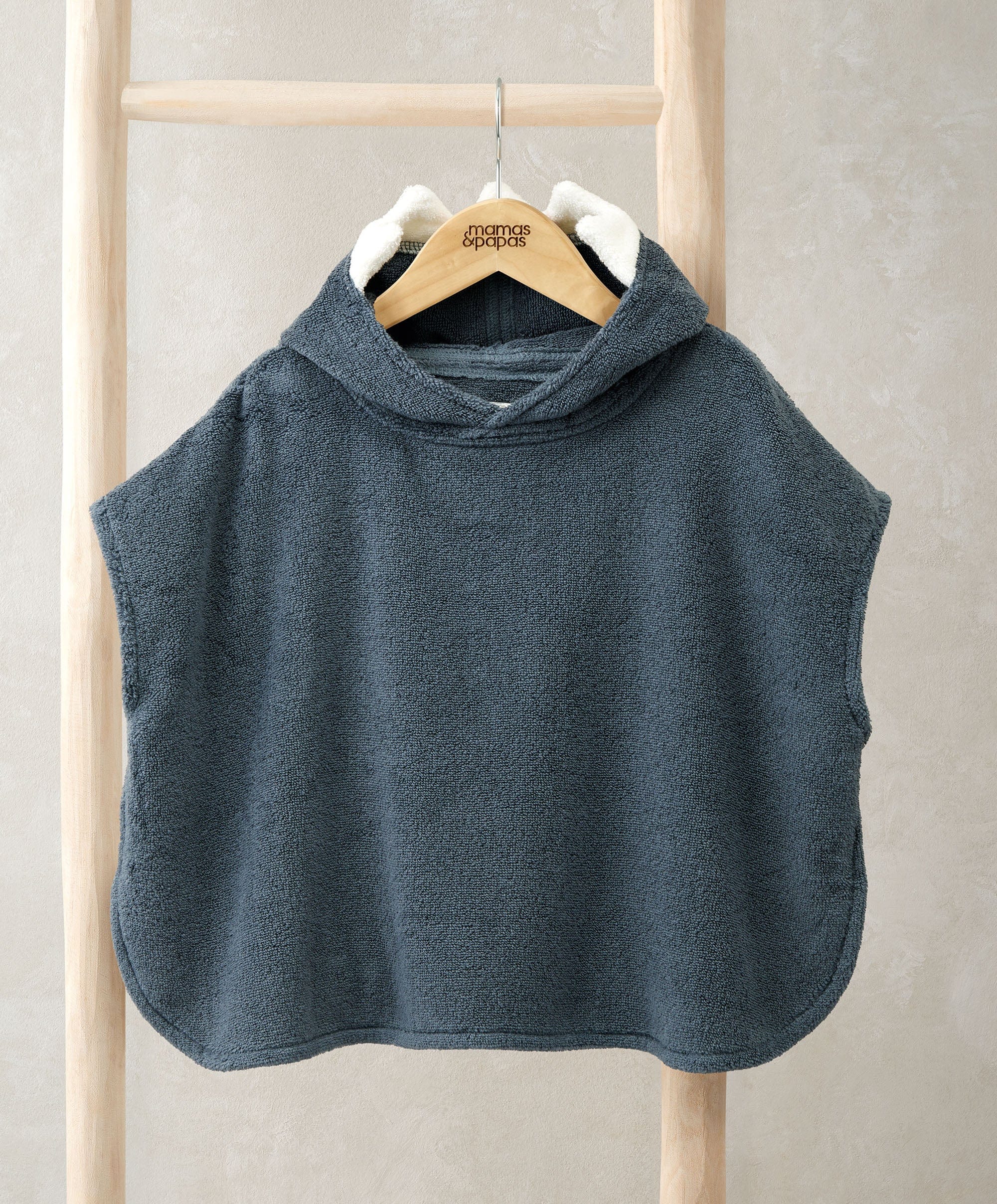 3D Fin Towelling Poncho - Blue