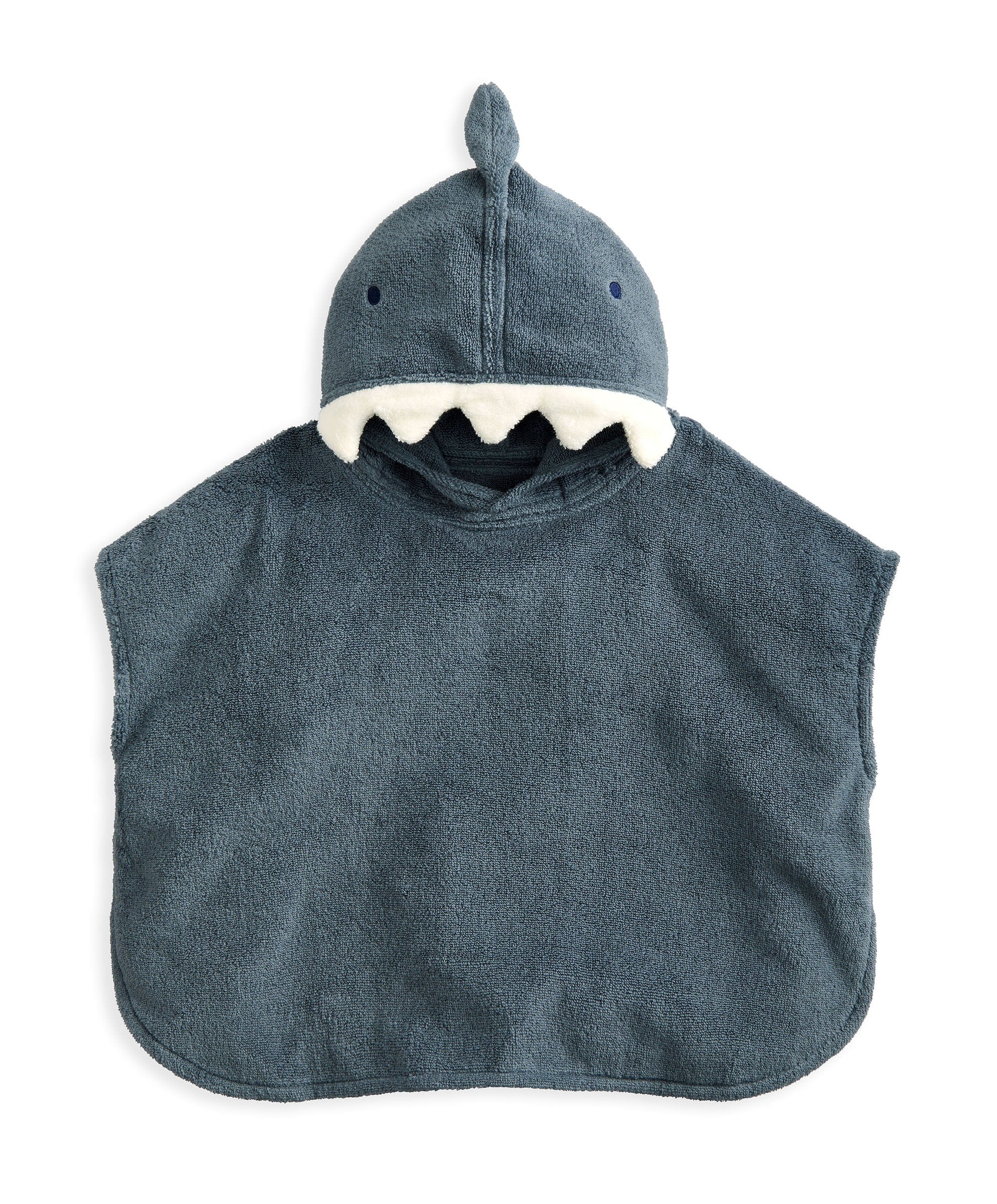 3D Fin Towelling Poncho - Blue - Image 2