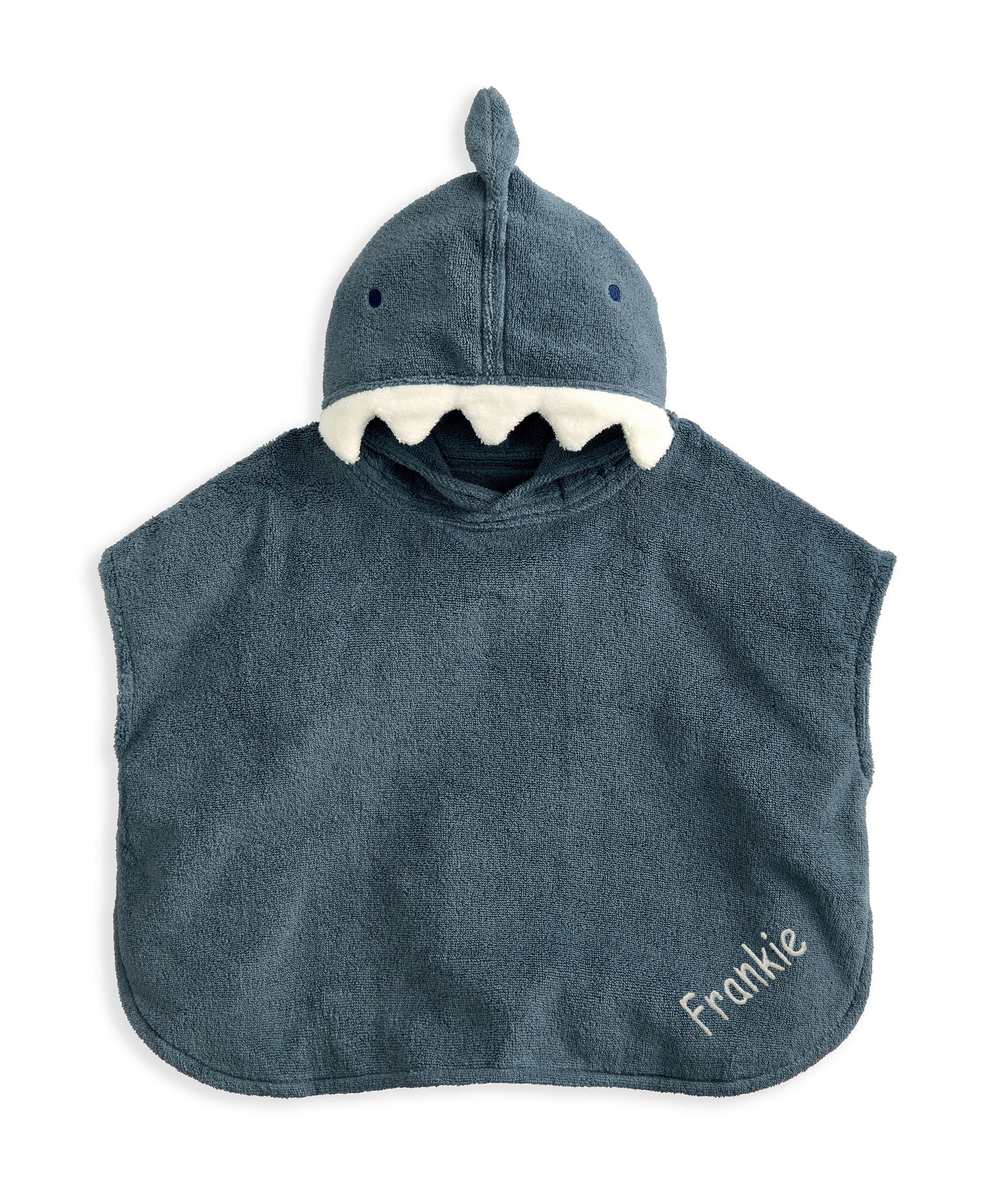 3D Fin Towelling Poncho - Blue - Image 3