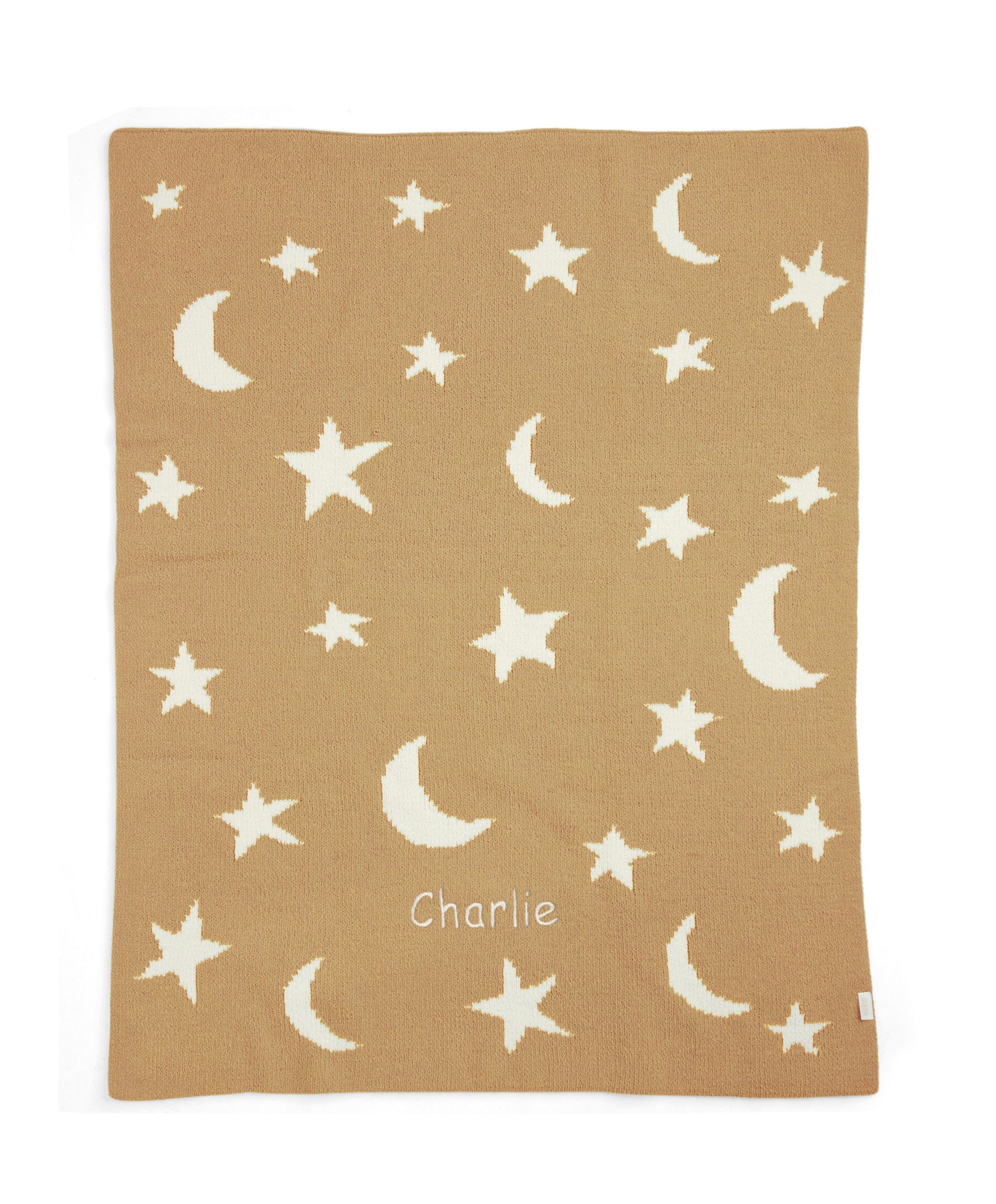 Chenille Blanket - Mustard Moon/Star - Image 5