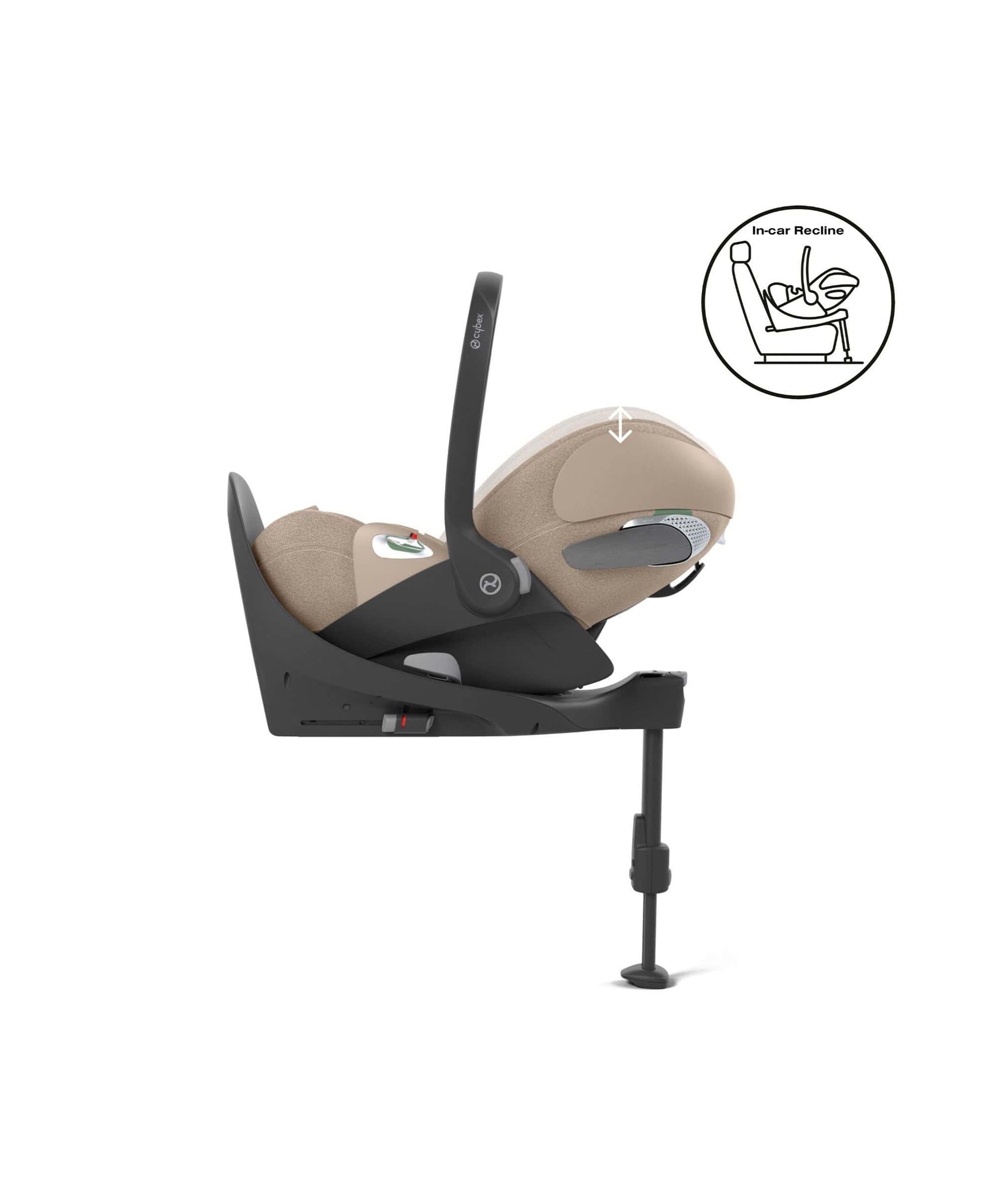 Cybex Cloud T i-Size Plus Rotating Baby Car Seat - Cozy Beige - Image 5