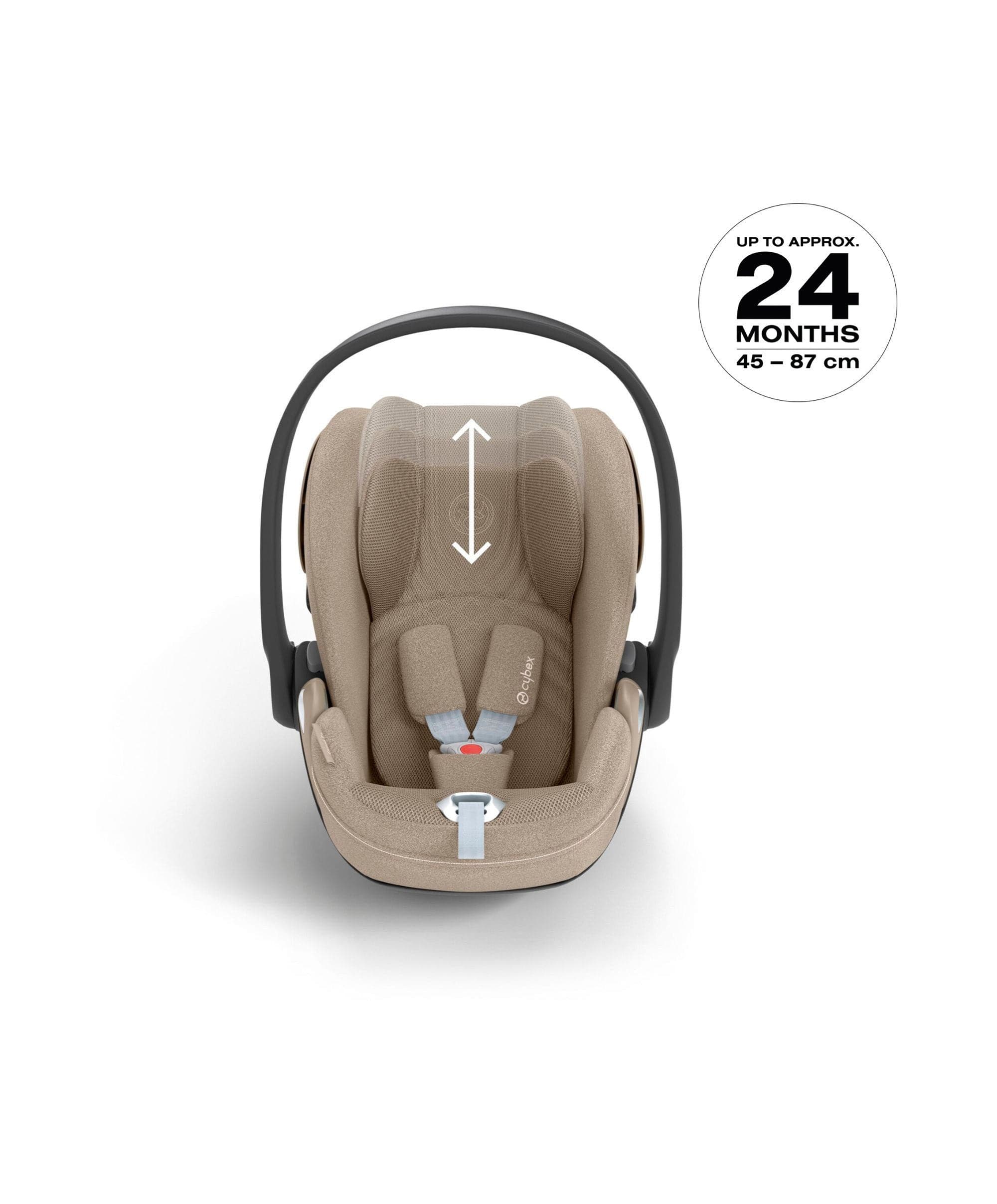 Cybex Cloud T i-Size Plus Rotating Baby Car Seat - Cozy Beige - Image 6