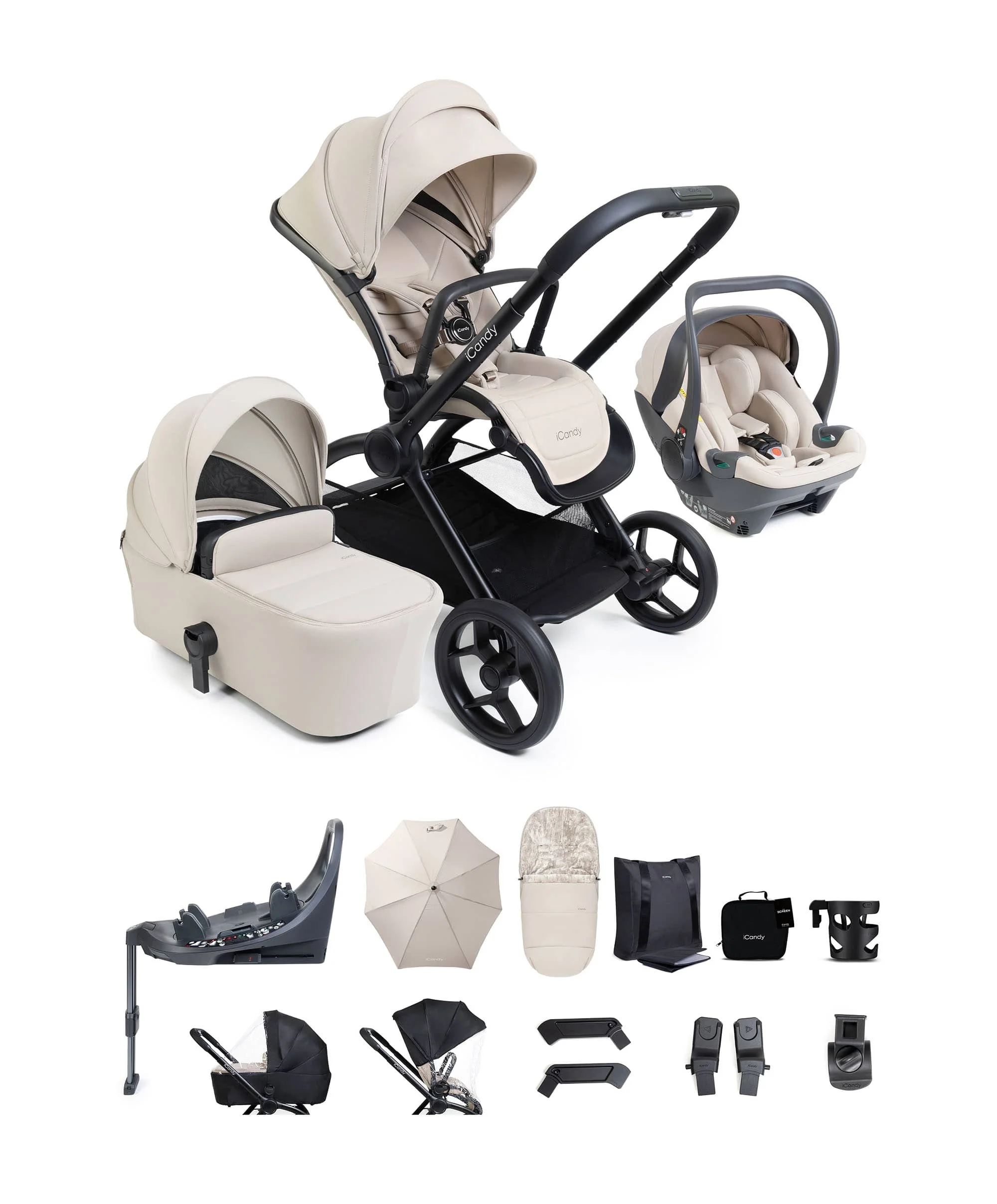 iCandy Core 2 Complete Travel Bundle with Cocoon 360 - Sandstone