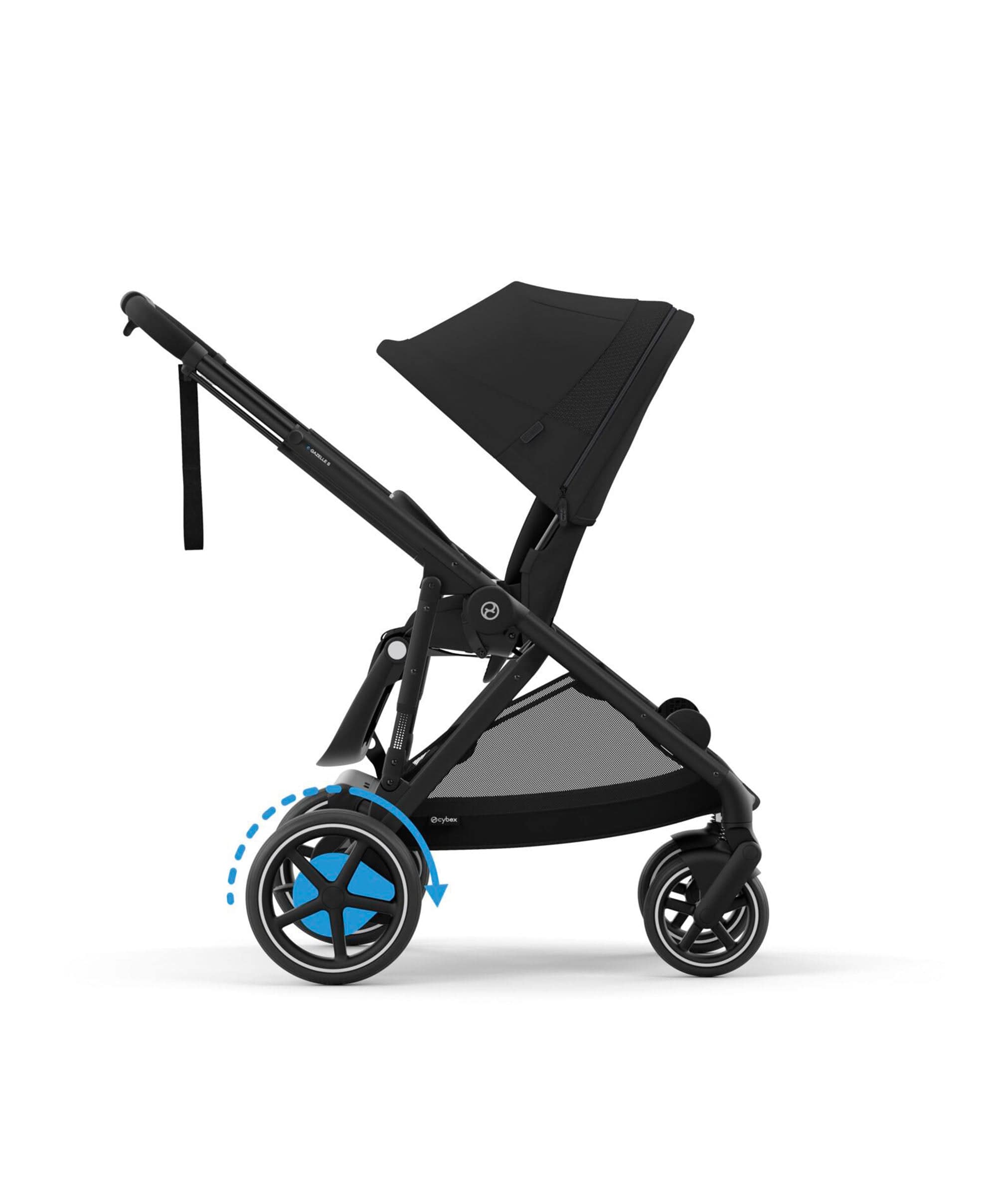 Cybex e-Gazelle S Electric Single to Double Pushchair - Black - Image 3