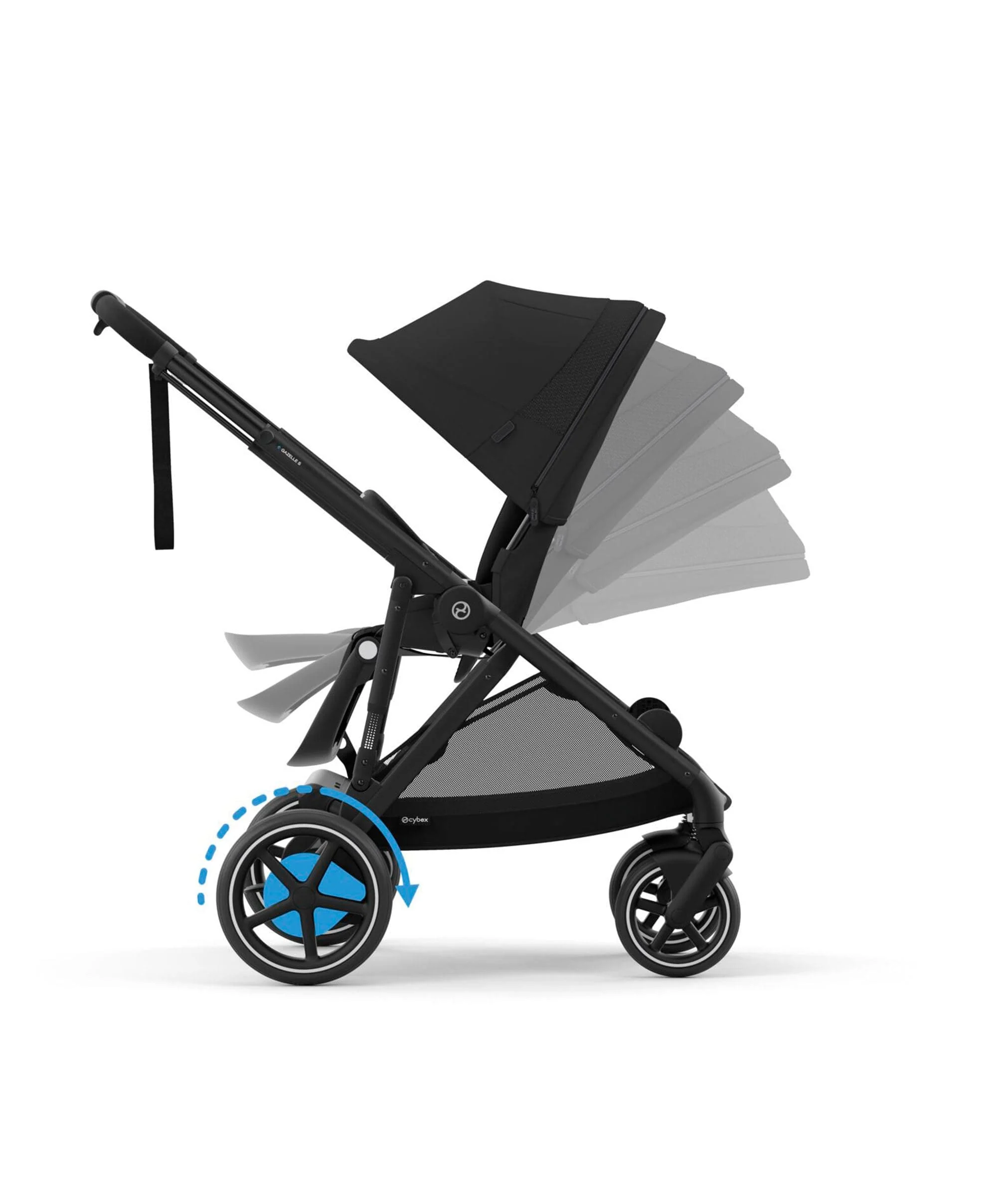 Cybex e-Gazelle S Electric Single to Double Pushchair - Black - Image 4