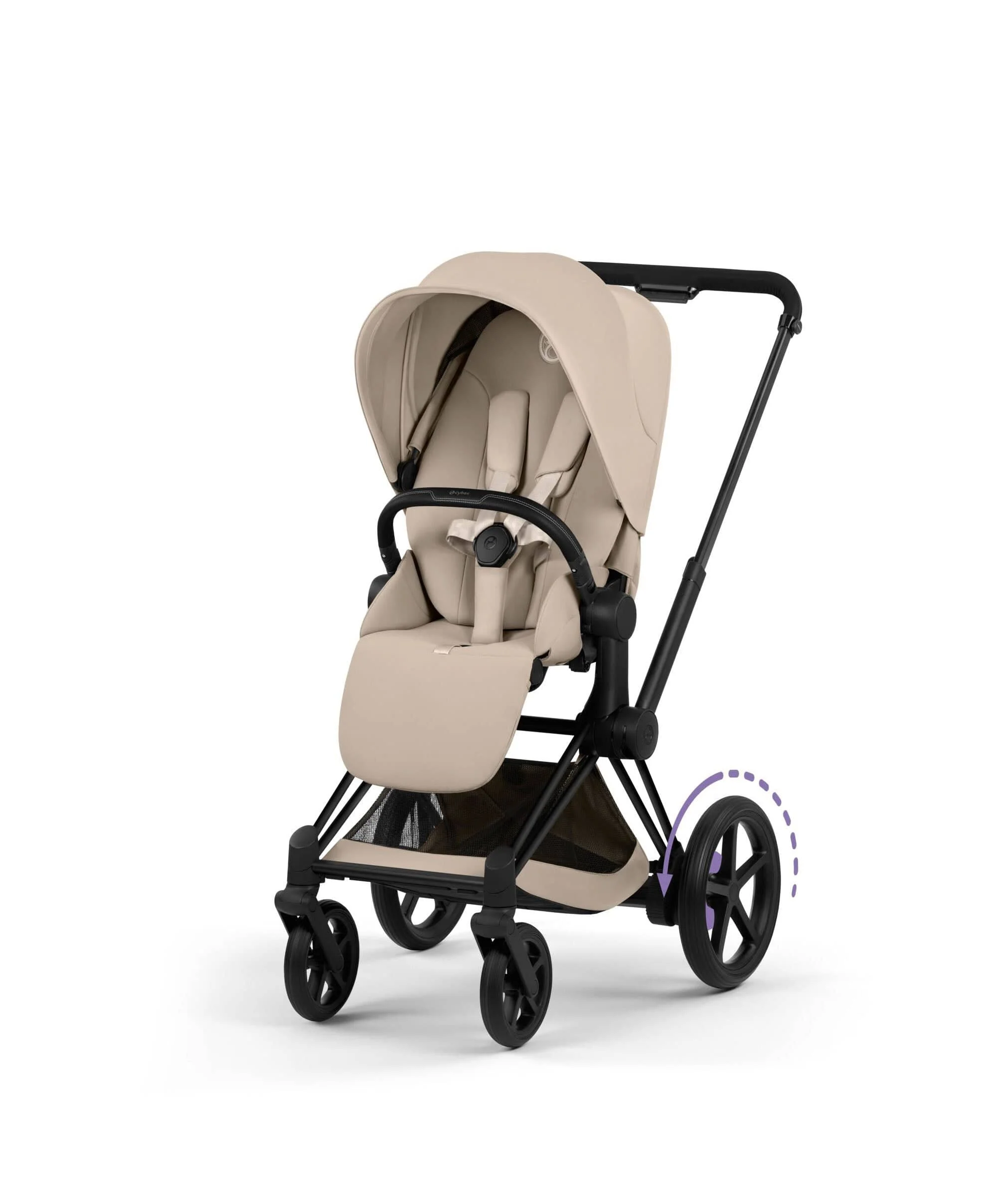 Cybex e-Priam Pushchair & Carry Cot - Cozy Beige - Image 3