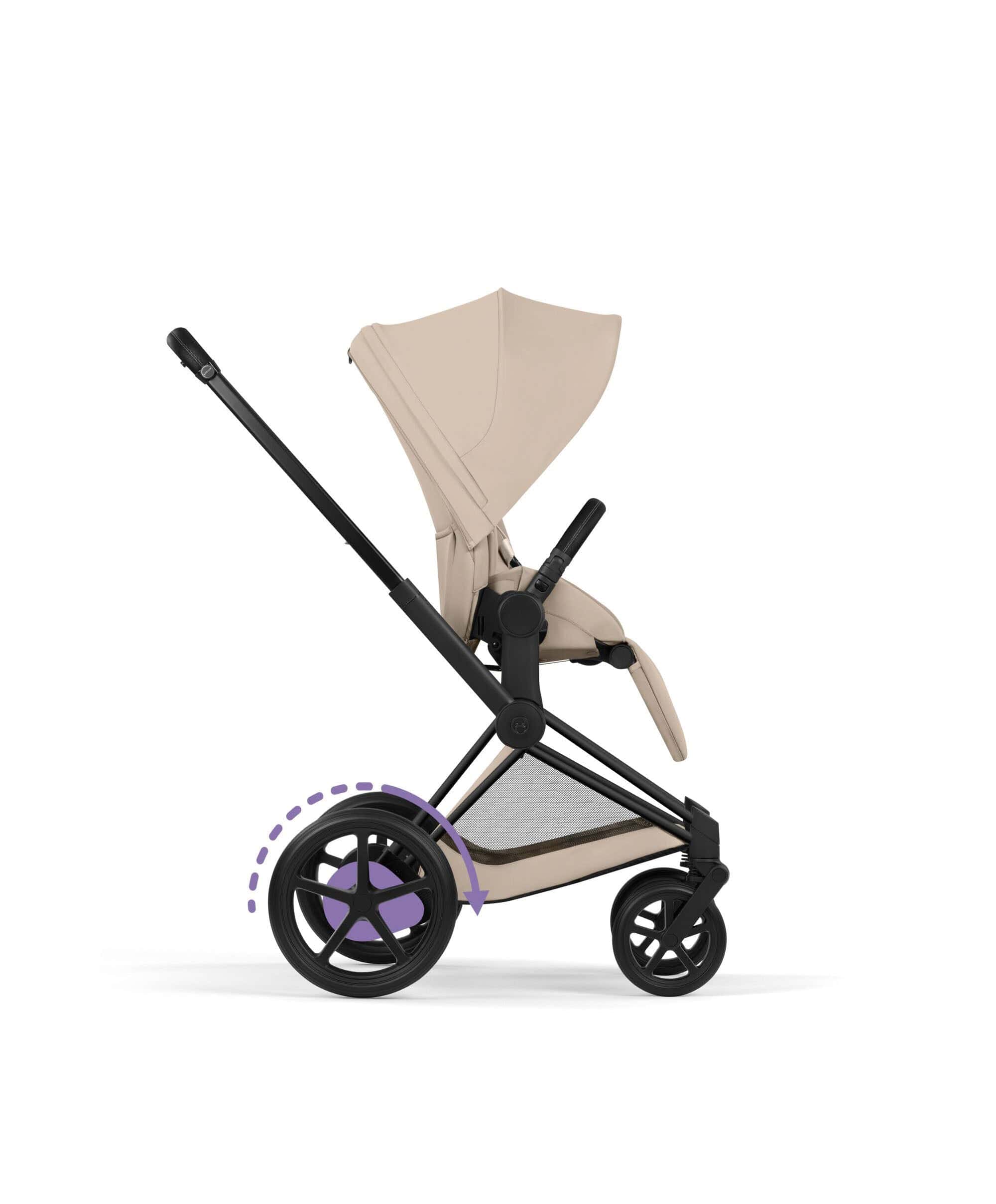 Cybex e-Priam Pushchair & Carry Cot - Cozy Beige - Image 4