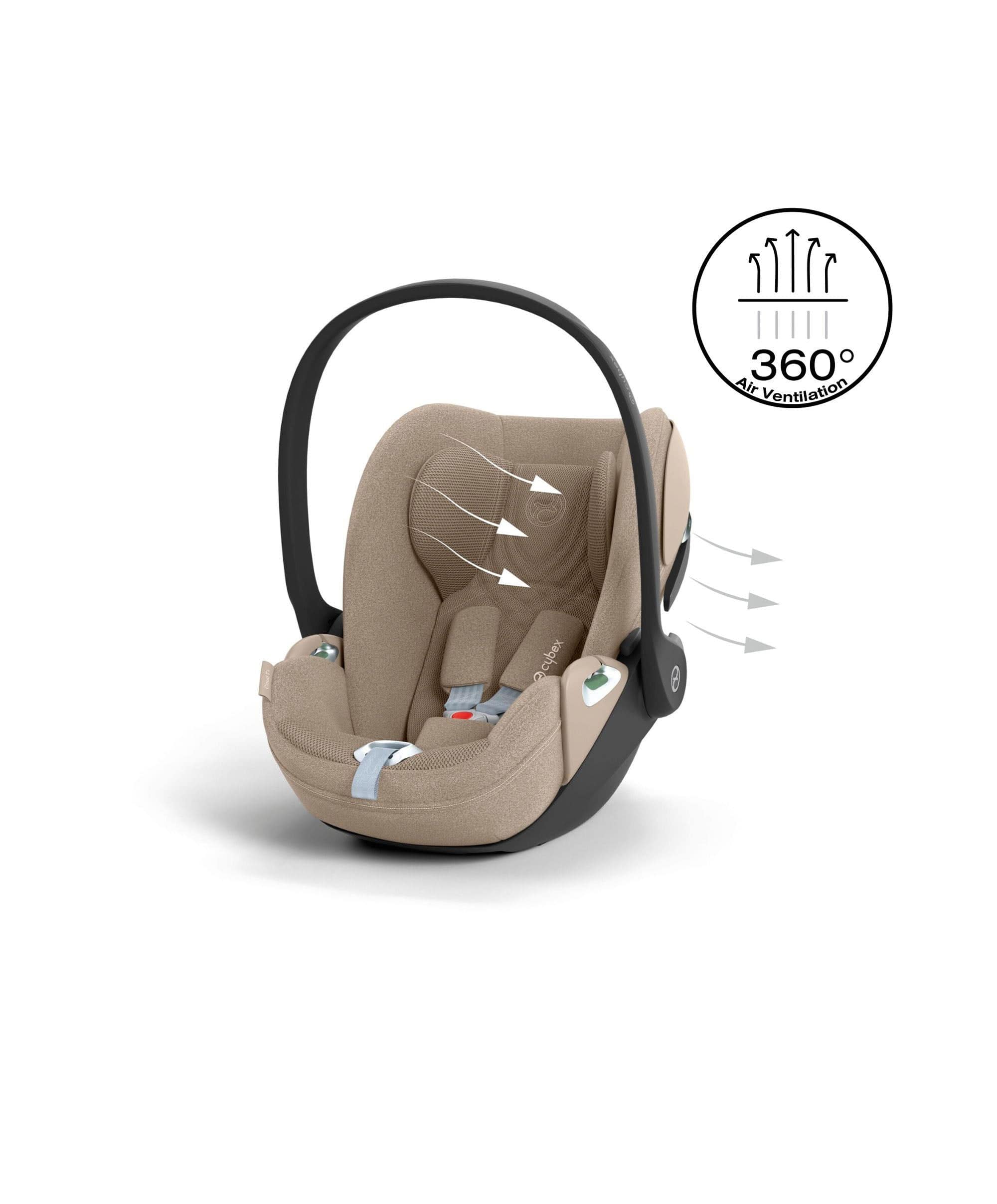 Cybex Gazelle S Pushchair Bundle with Cloud T i-Size Baby Car Seat & Base (7 Pieces) - Almond Beige - Image 13