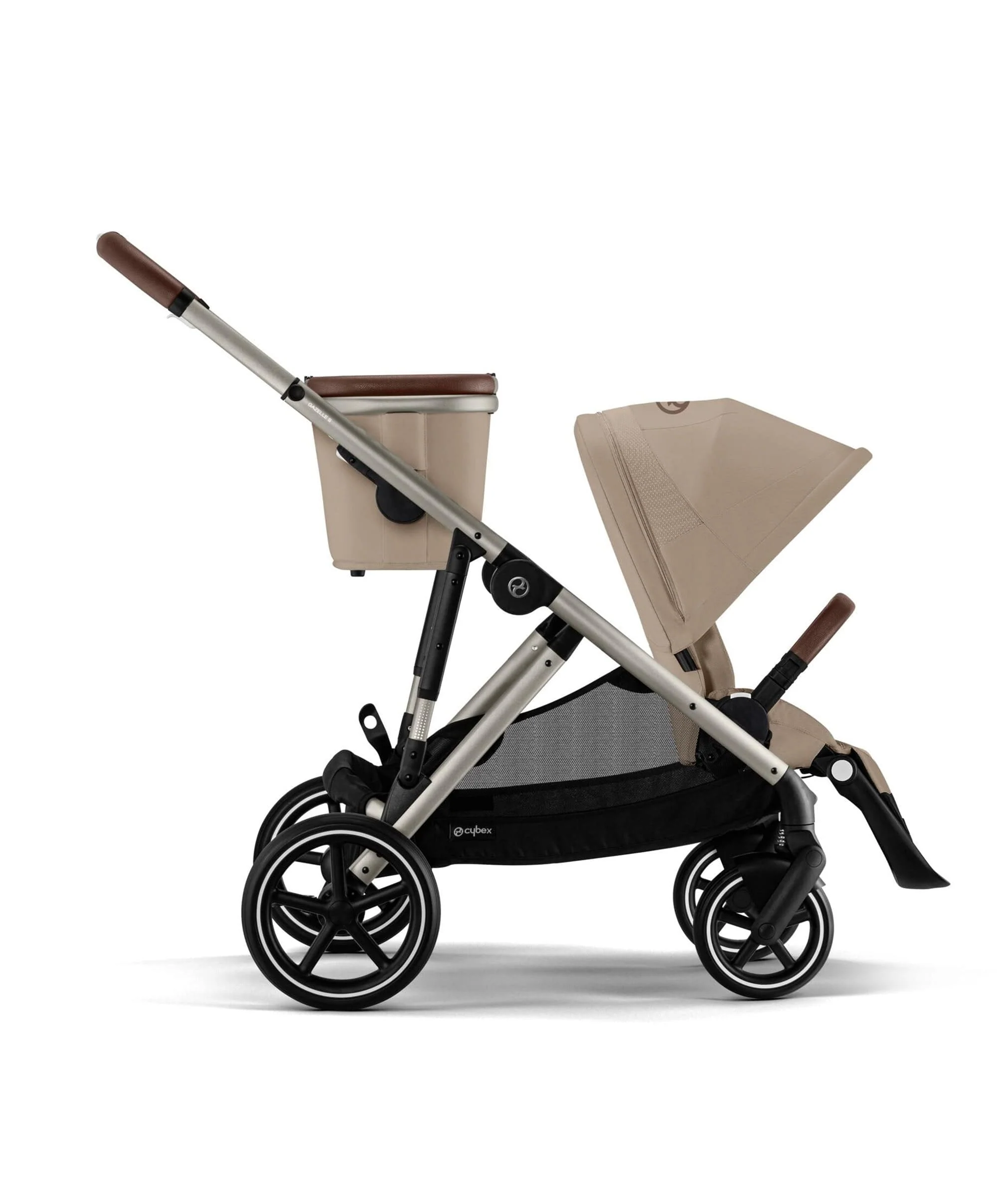 Cybex Gazelle S Pushchair Bundle with Cloud T i-Size Baby Car Seat & Base (7 Pieces) - Almond Beige - Image 4
