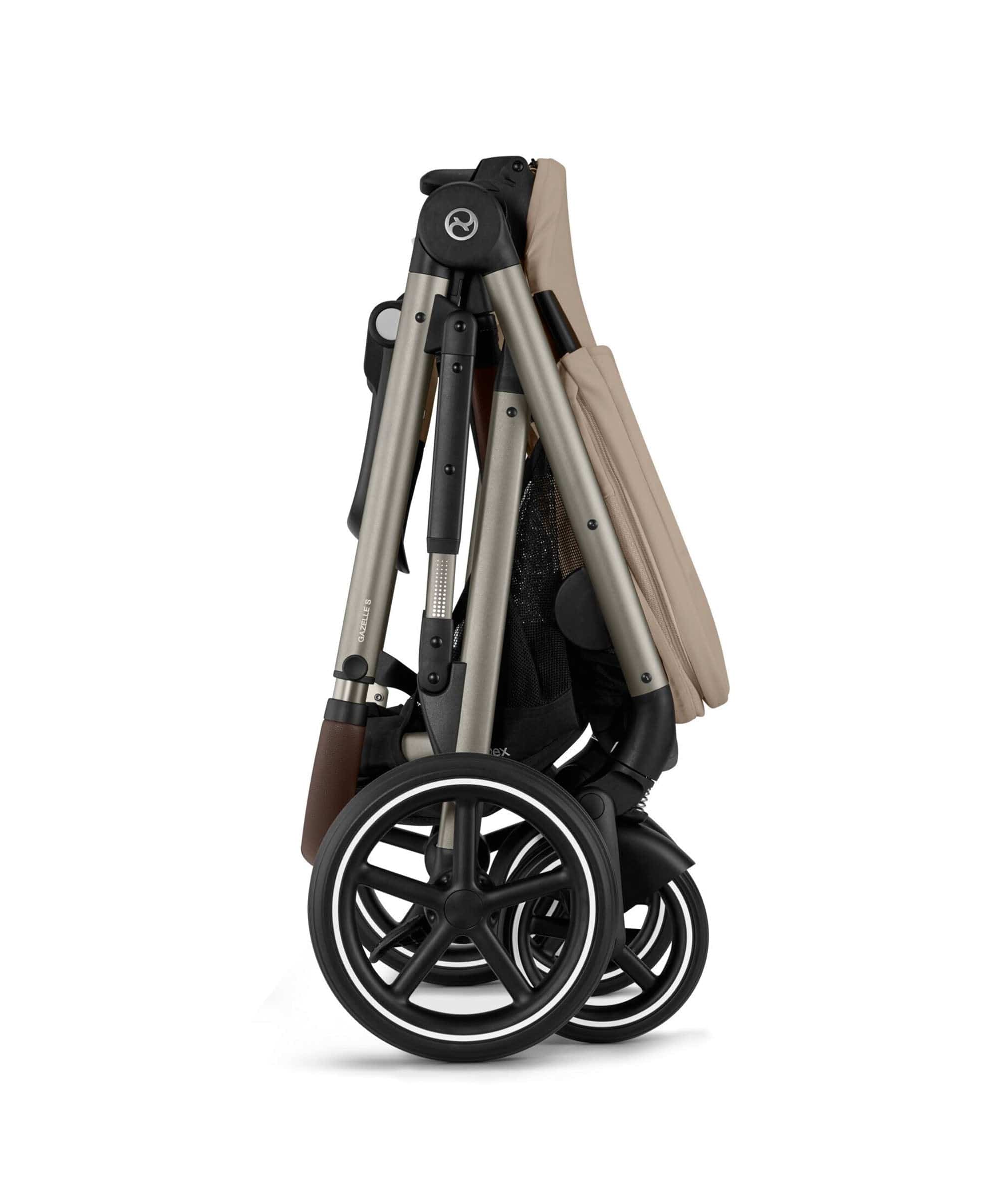 Cybex Gazelle S Pushchair Bundle with Cloud T i-Size Baby Car Seat & Base (7 Pieces) - Almond Beige - Image 5