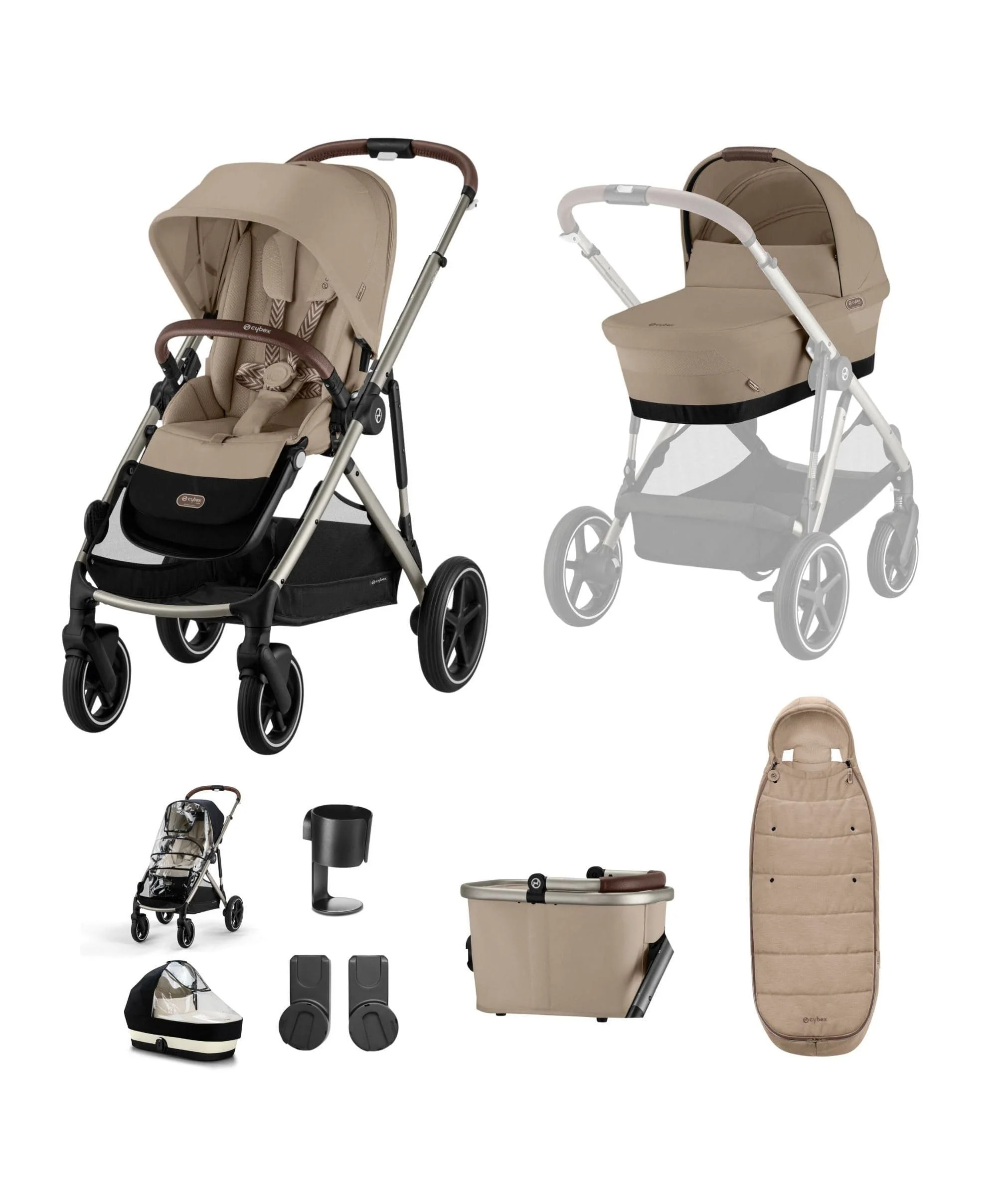 Cybex Gazelle S Pushchair Bundle (5 Piece) - Almond Beige