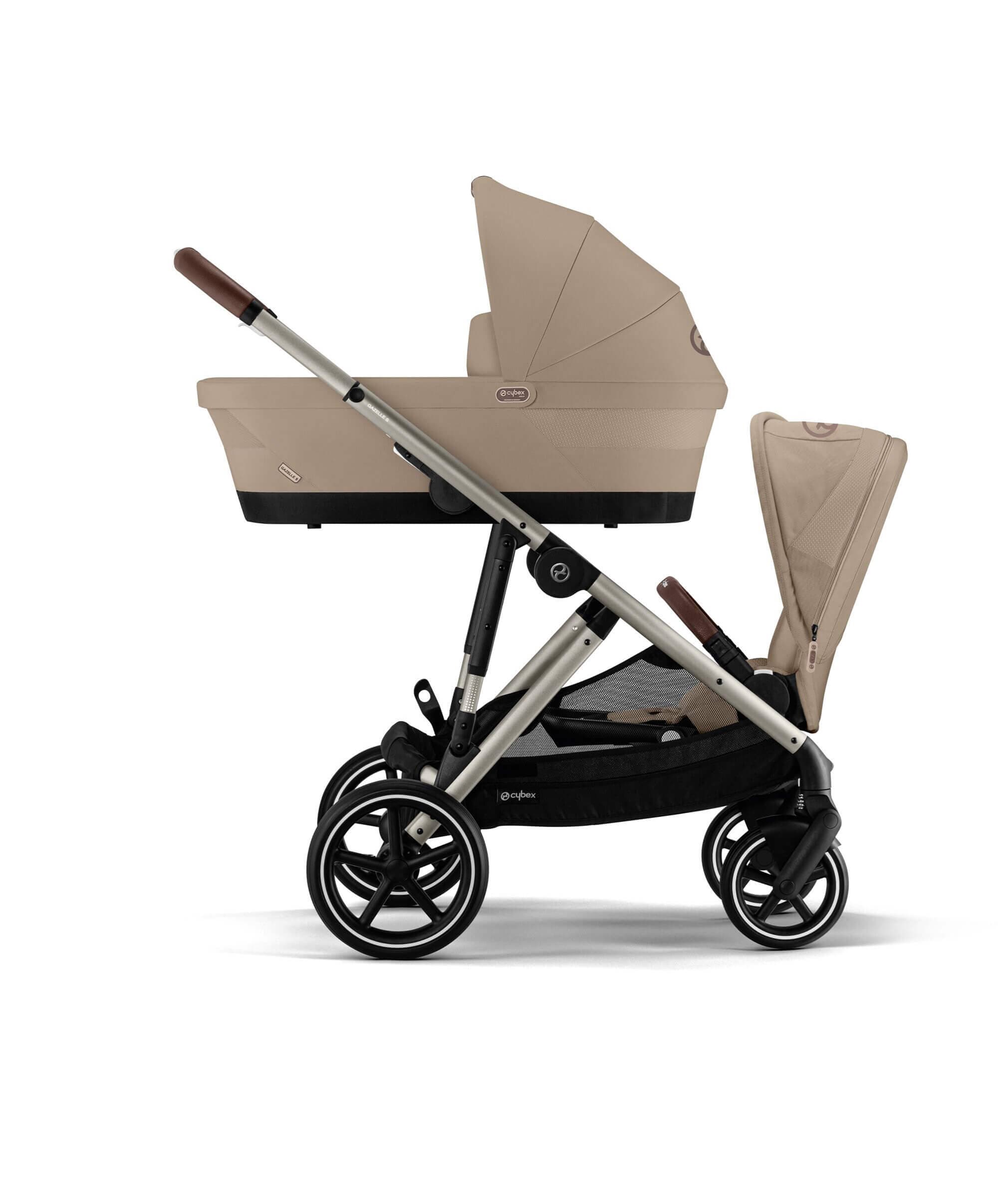 Cybex Gazelle S Twin Pushchair Bundle (12 Pieces) - Almond Beige - Image 12