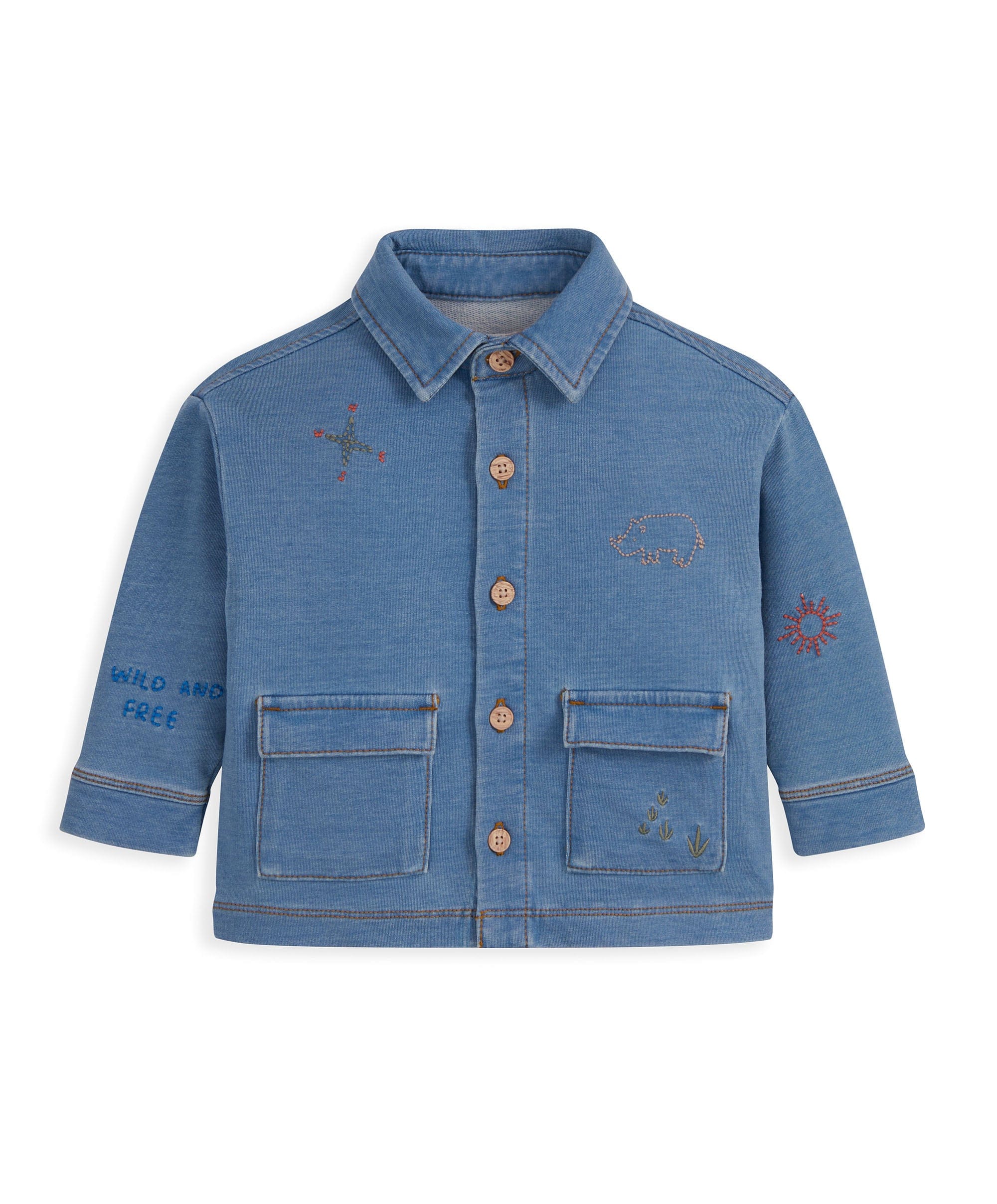 Denim Shacket & T-Shirt - Image 5