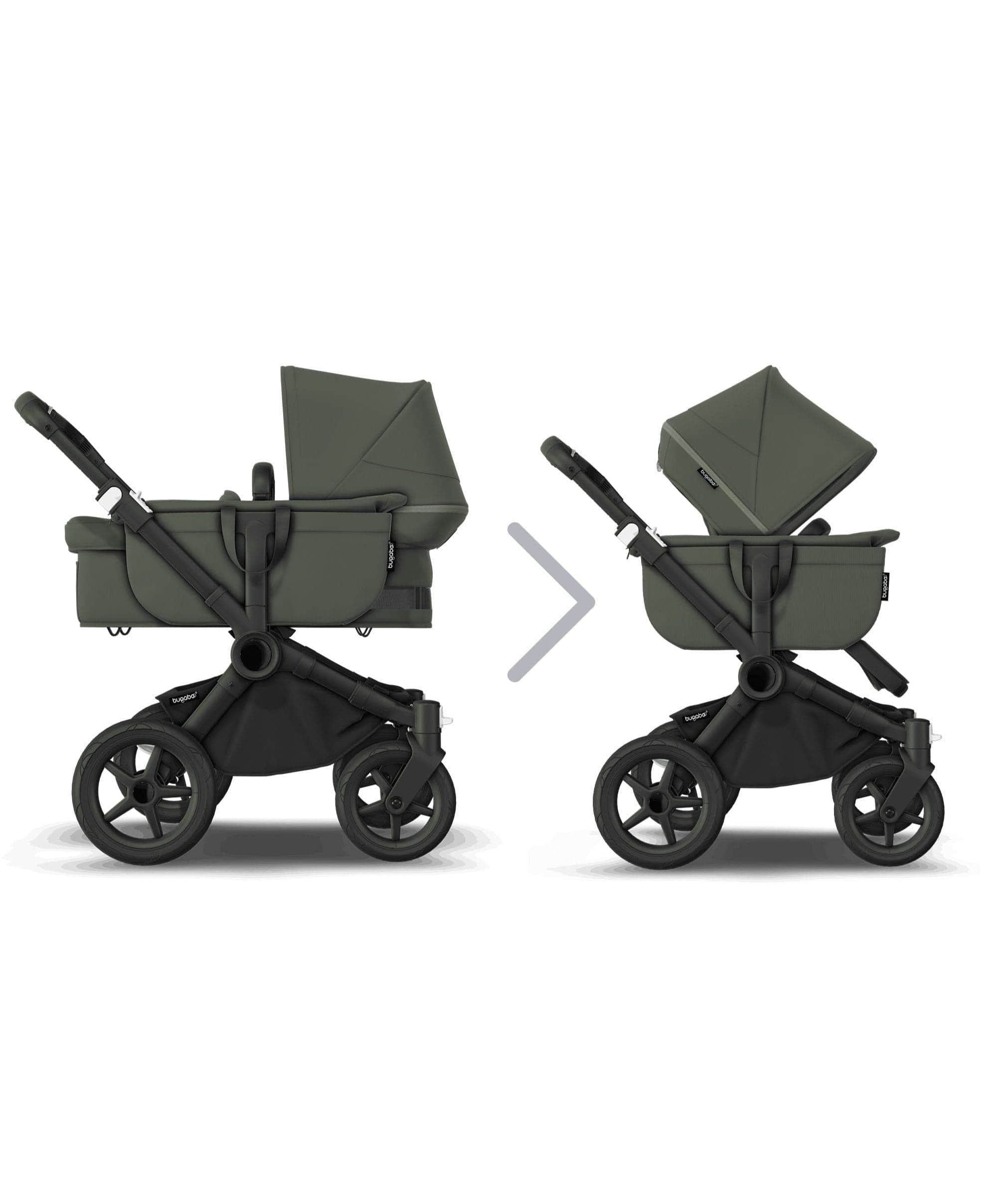 Bugaboo Donkey 5 Twin Pushchair Bundle with Cloud T Car Seat & Base - Forest Green - Image 3