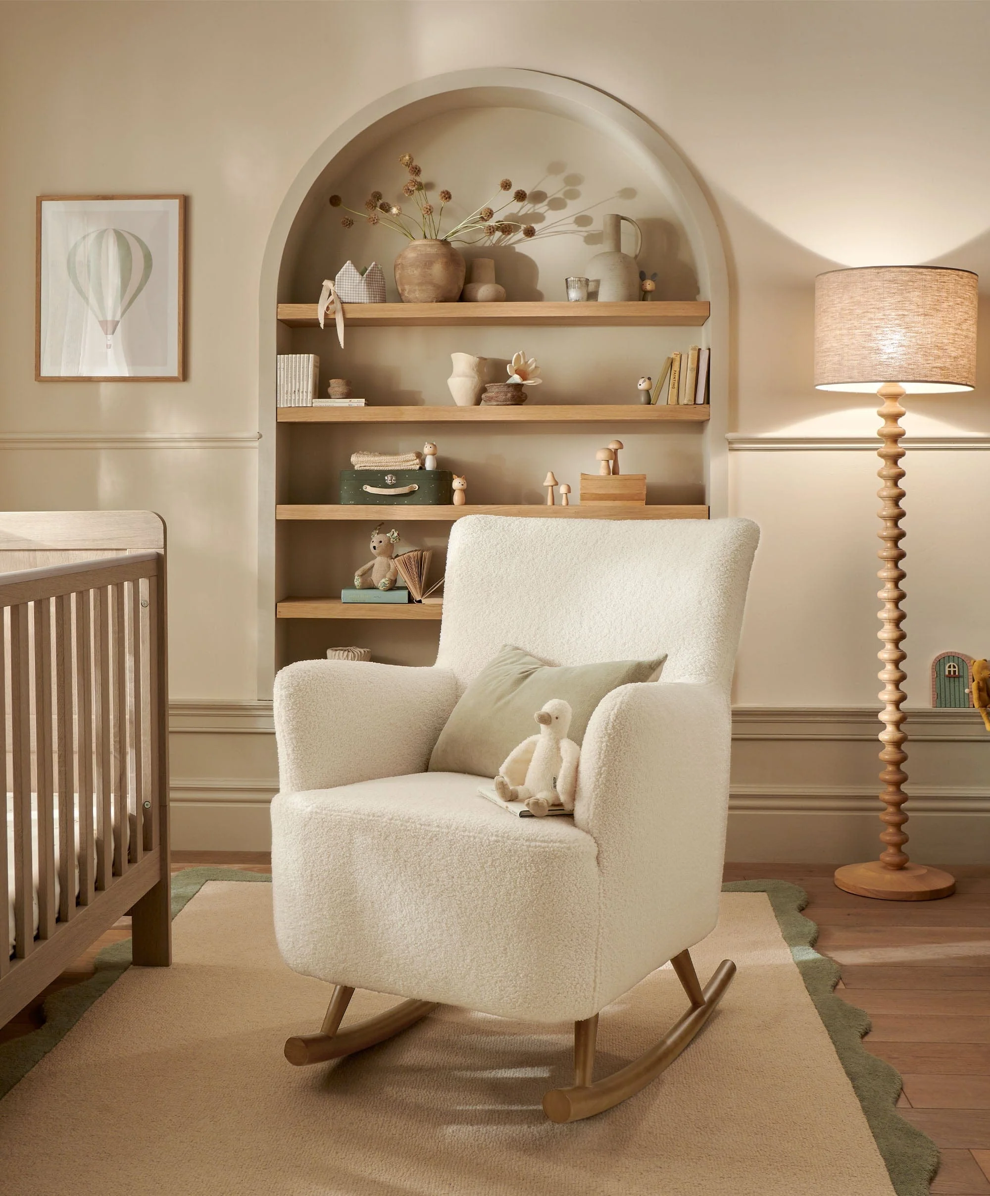 Elwood Nursing Chair - Off White Boucle