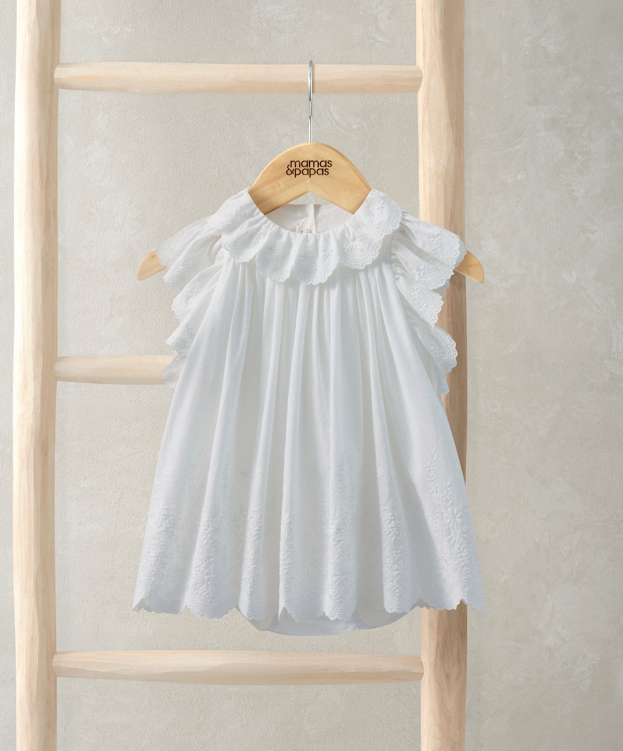 Embroidered Frill Bodysuit Dress
