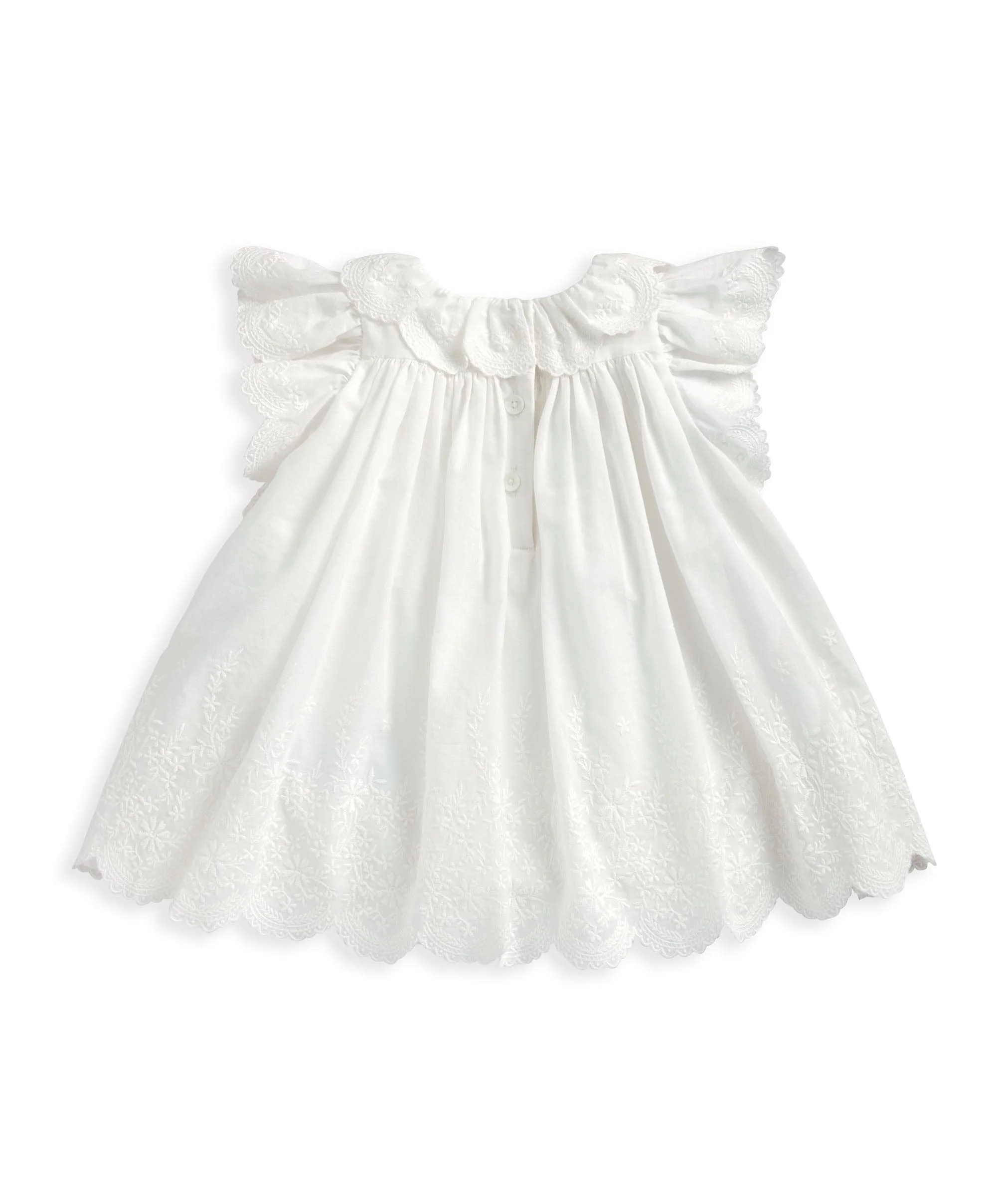Embroidered Frill Bodysuit Dress - Image 3