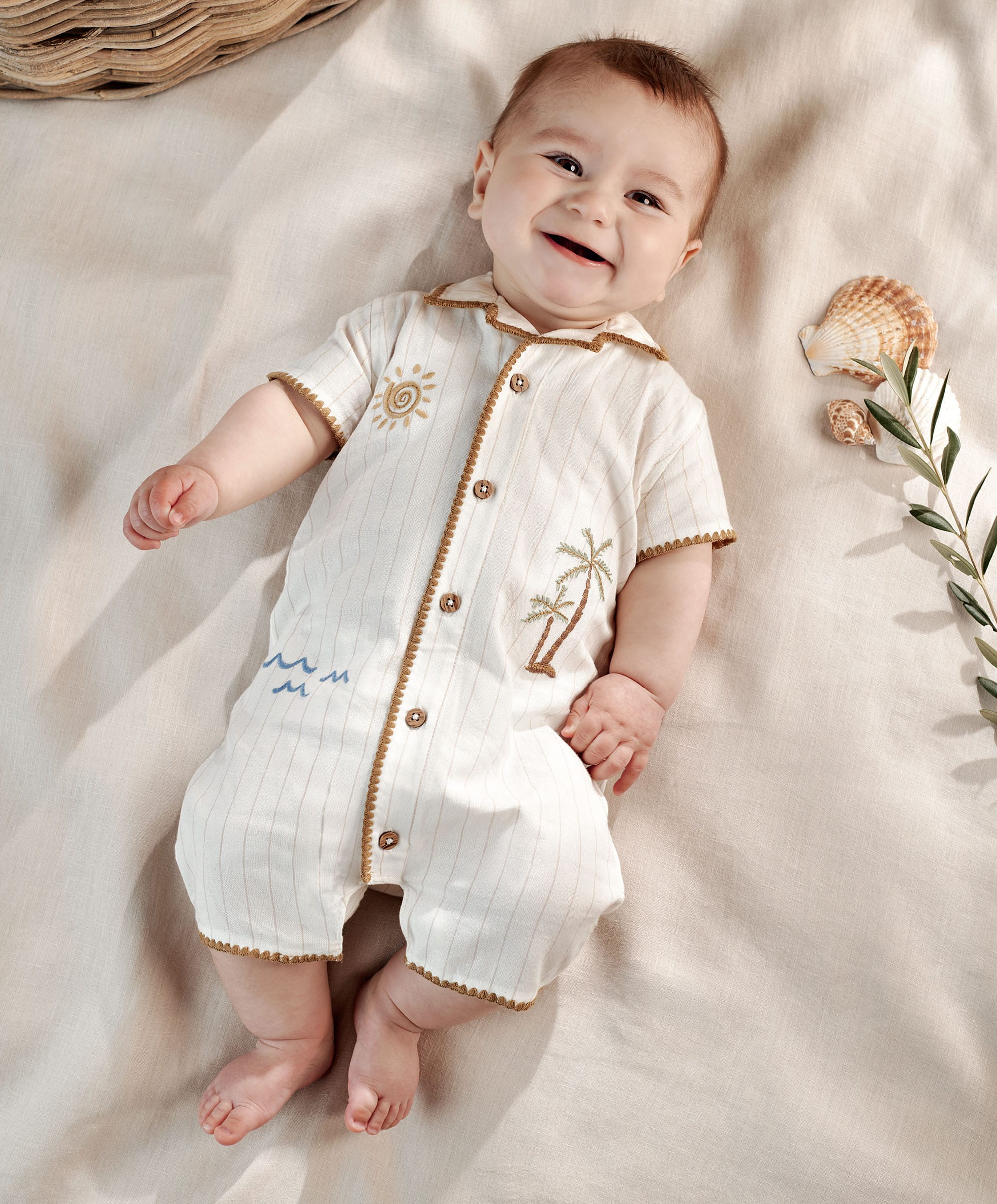 Linen Shirt Romper