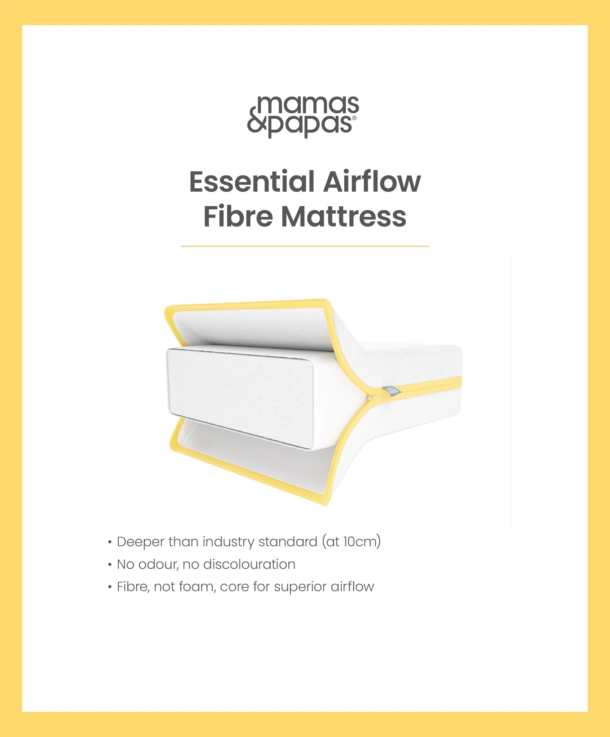 Essential Airflow Fibre Petite Cot Mattress - Image 5