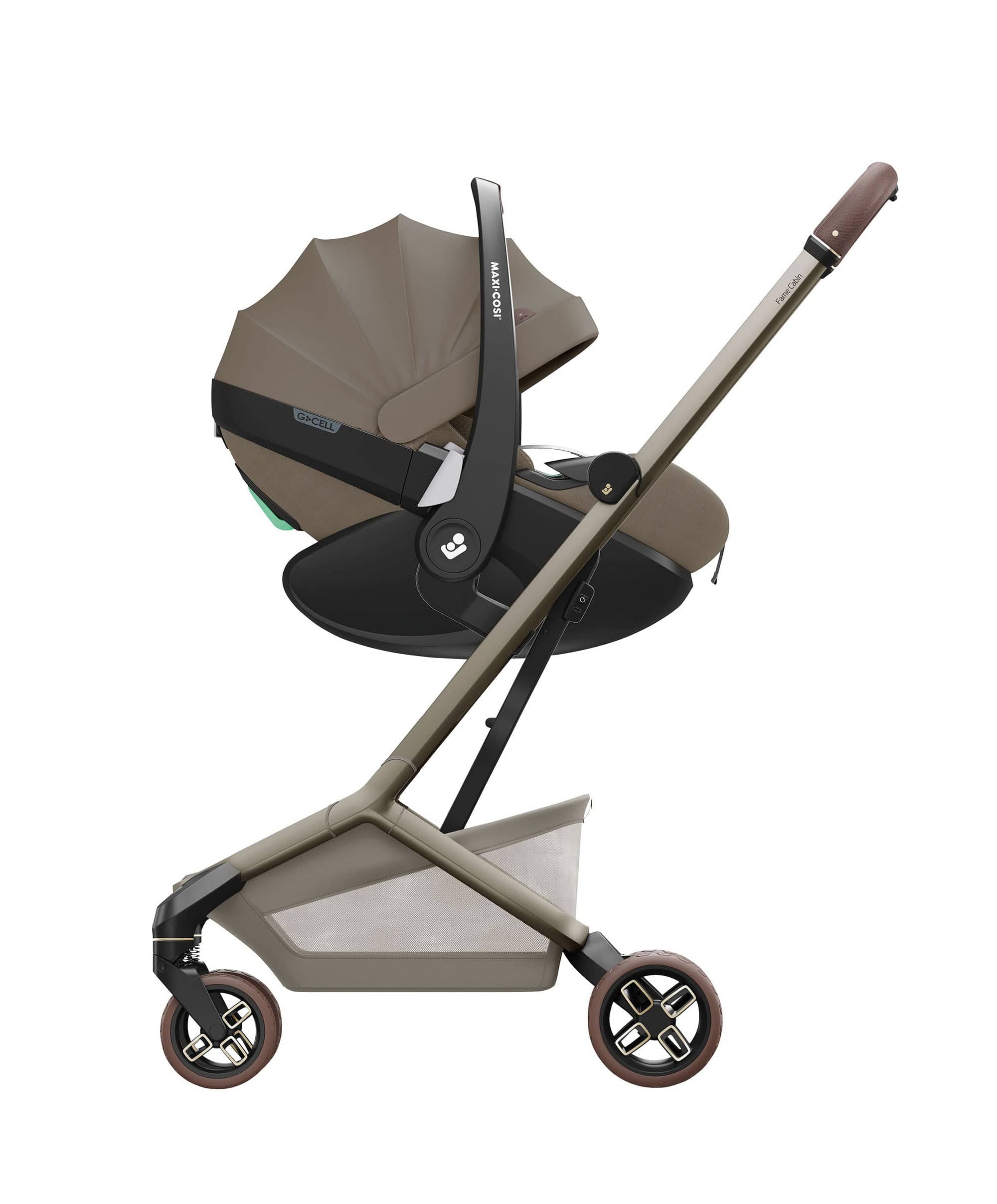 Maxi-Cosi Fame Cabin Pushchair Bundle with Maxi-Cosi Coral Slide Pro Car Seat & Base (5 Pieces) - Sapphire Sand - Image 5