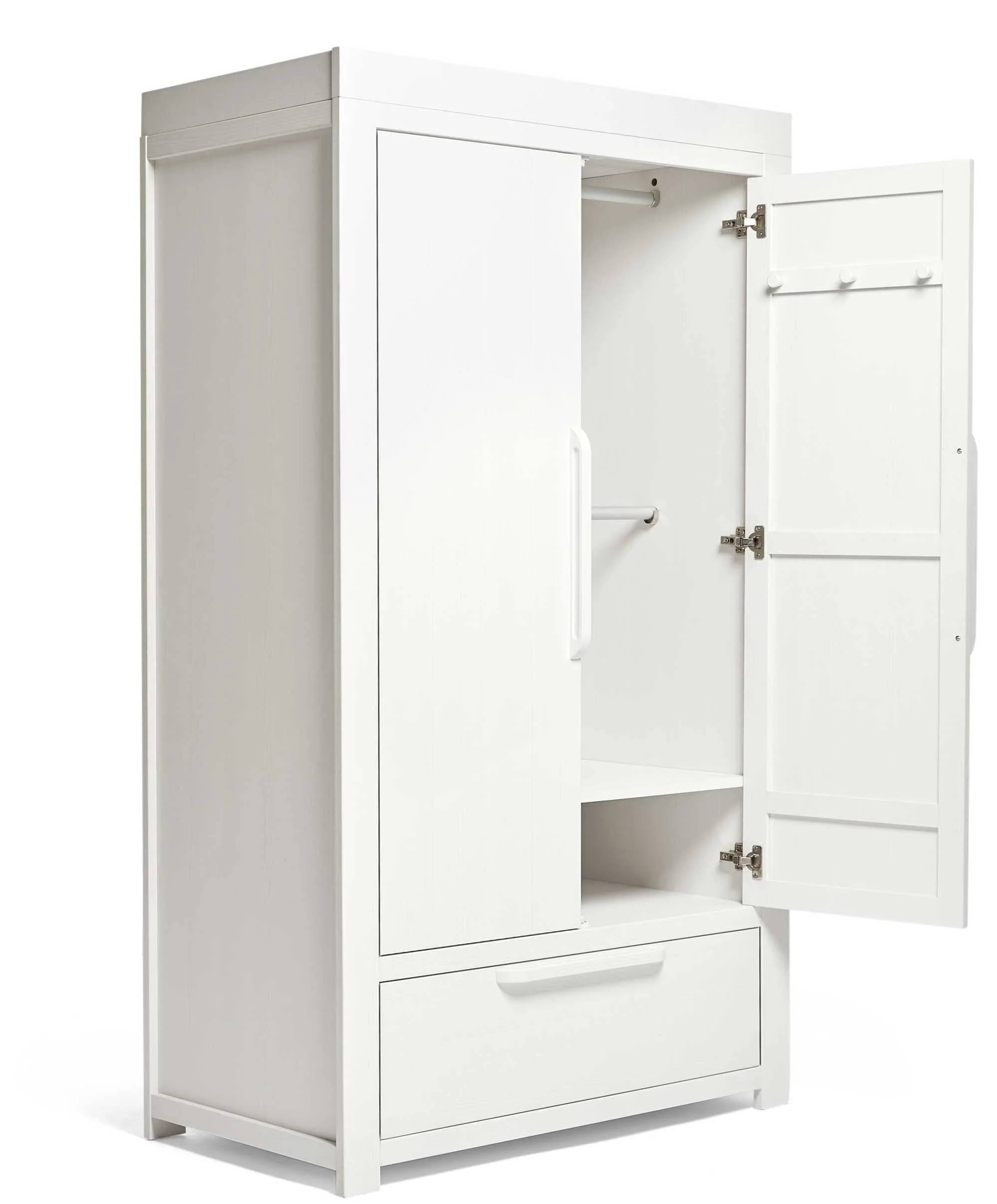 Franklin Nursery Wardrobe - White Wash - Image 6