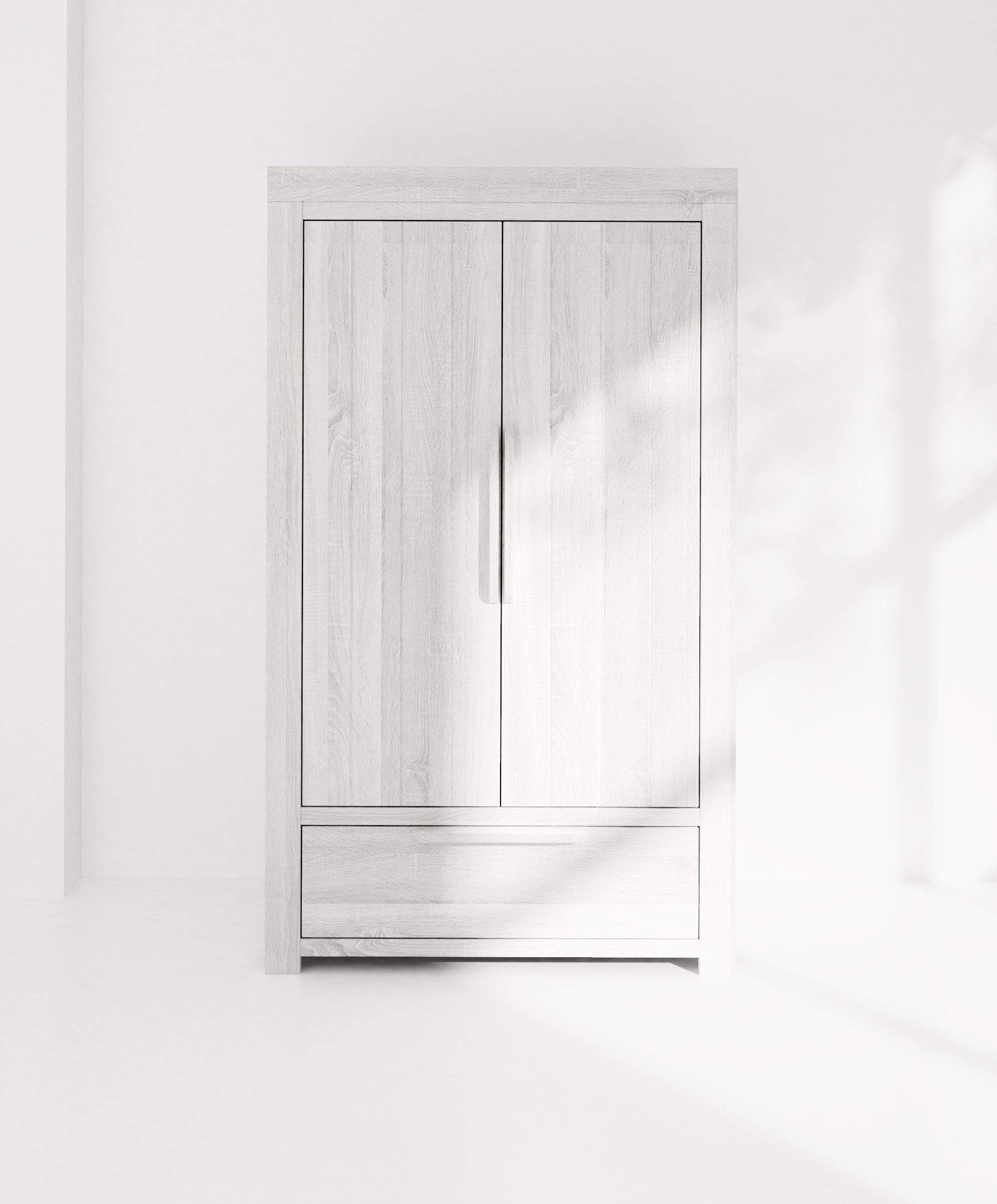 Franklin Nursery Wardrobe - White Wash - Image 9